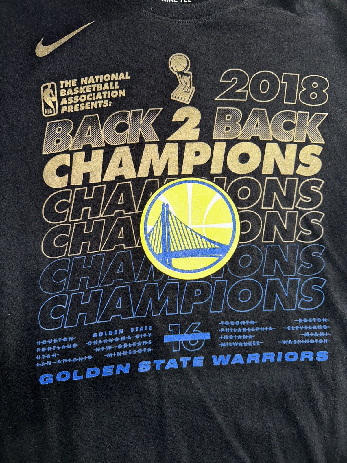Nike 2018 Golden State back to back Championship tee Size US L / EU 52-54 / 3 - 3 Thumbnail