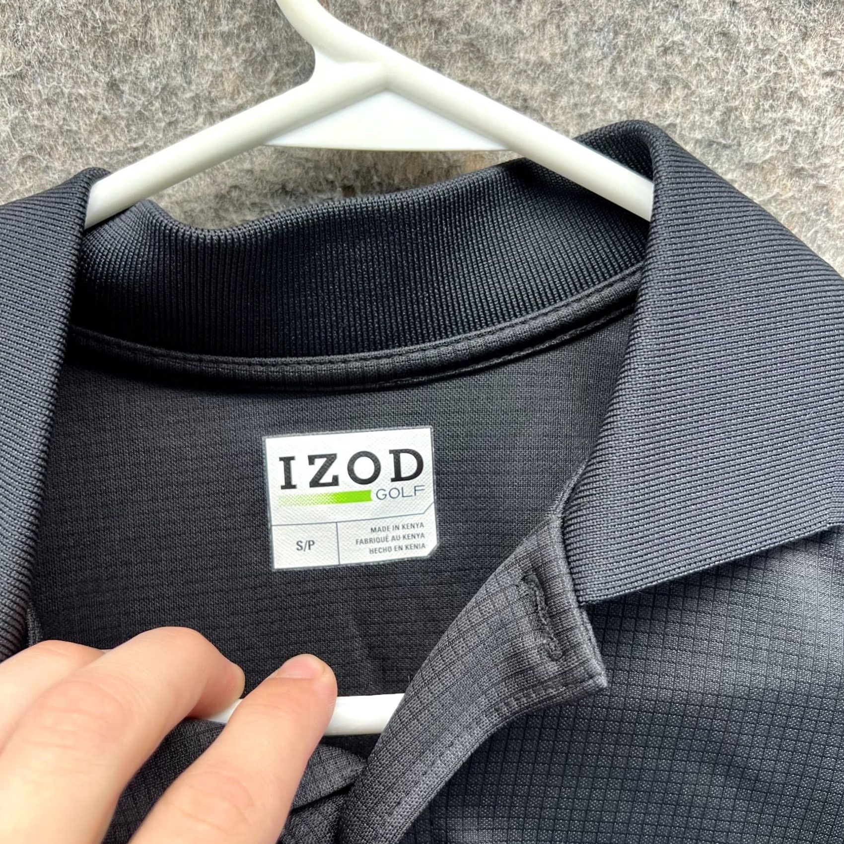 Izod IZOD Polo Shirt Men Small Black Golf Preppy Stretch Performance Logo Button Short Sleeve Casual Shirt Size US S / EU 44-46 / 1 - 7 Thumbnail