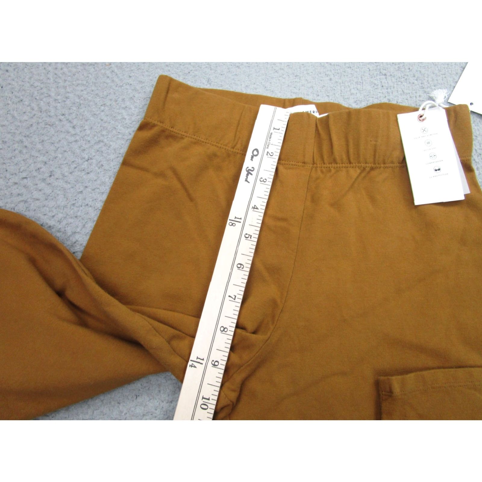 Good American Good American Women's Lounge Leggings Size 1 Brown Cotton Spandex High Rise Quick Dry Activewear Size 25" / US 0 / IT 36 - 5 Thumbnail