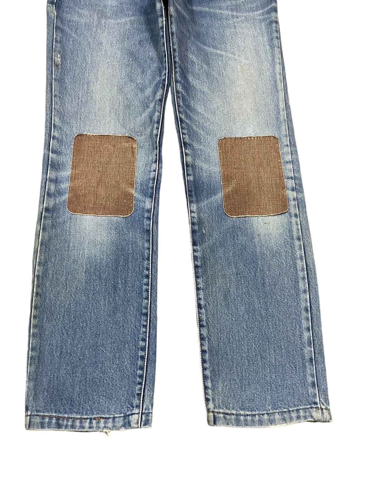 Kapital Vintage Japanese Brand Blue Wash Knee Patches Straight Jeans Size US 29 - 3 Thumbnail