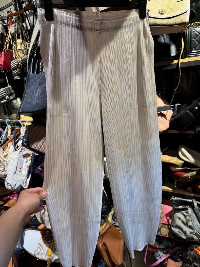 Issey Miyake Issey Miyake Gray Cropped Pants Size 25" / US 0 / IT 36 - 1 Thumbnail