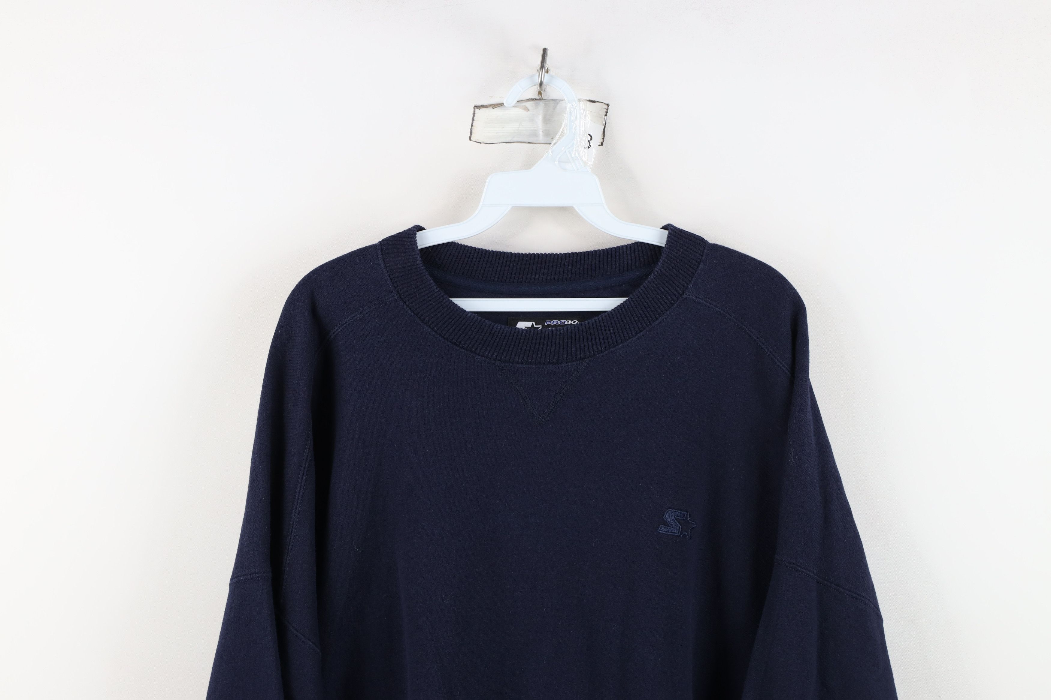 Starter Vintage 90s Starter Heavyweight Crewneck Sweatshirt Blue Size US XXL / EU 58 / 5 - 2 Thumbnail