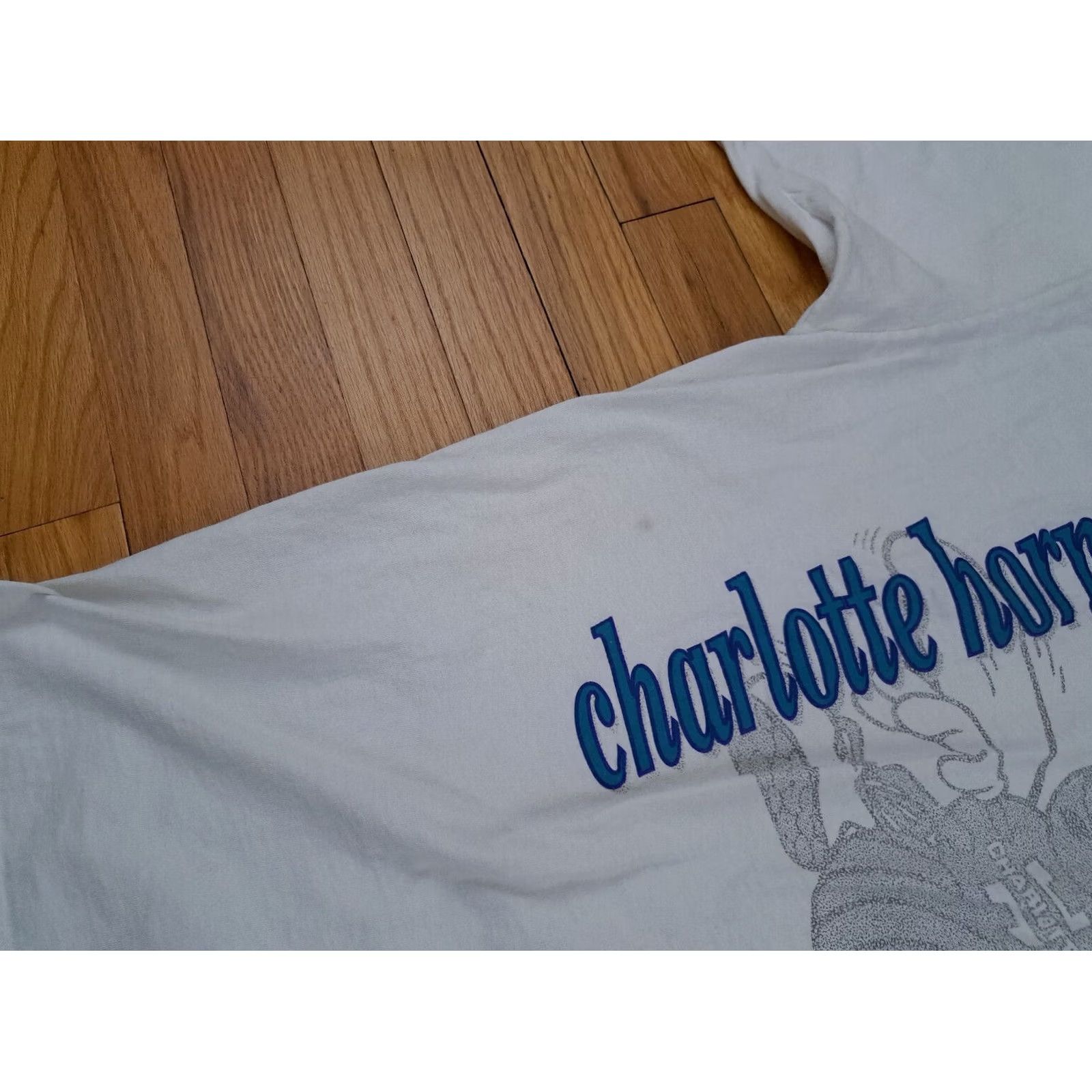 Vintage VINTAGE Charlotte Hornets T-Shirt The Game XL White USA Short Sleeve Men Size XL Size US XL / EU 56 / 4 - 5 Thumbnail
