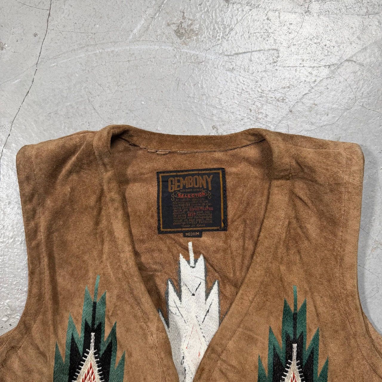 Other Vintage Gembony Suede Leather Southwestern Western Vest Size US M / EU 48-50 / 2 - 3 Thumbnail