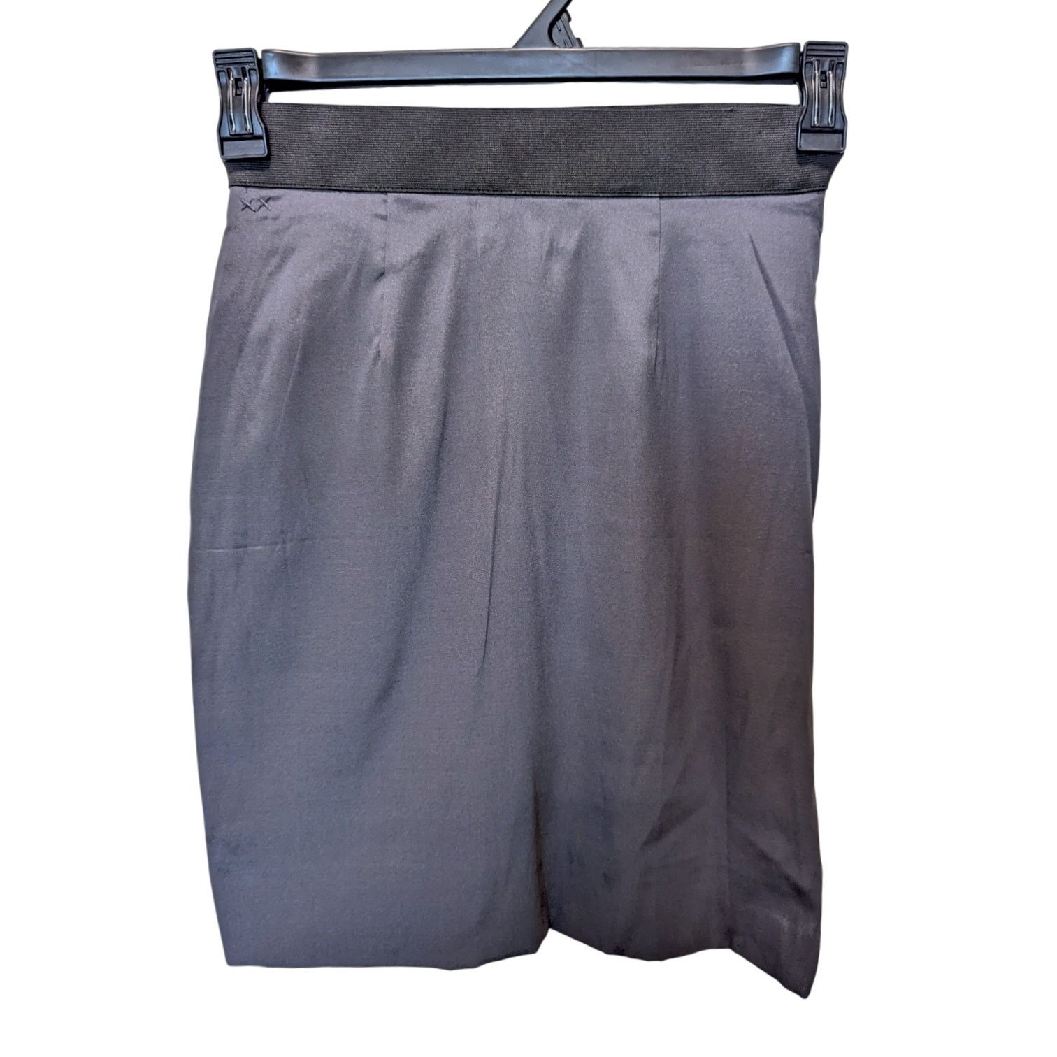 Elizabeth and James Elizabeth and James 100% Silk Silver Ruched Skirt Small Size 27" / US 4 / IT 40 - 3 Thumbnail