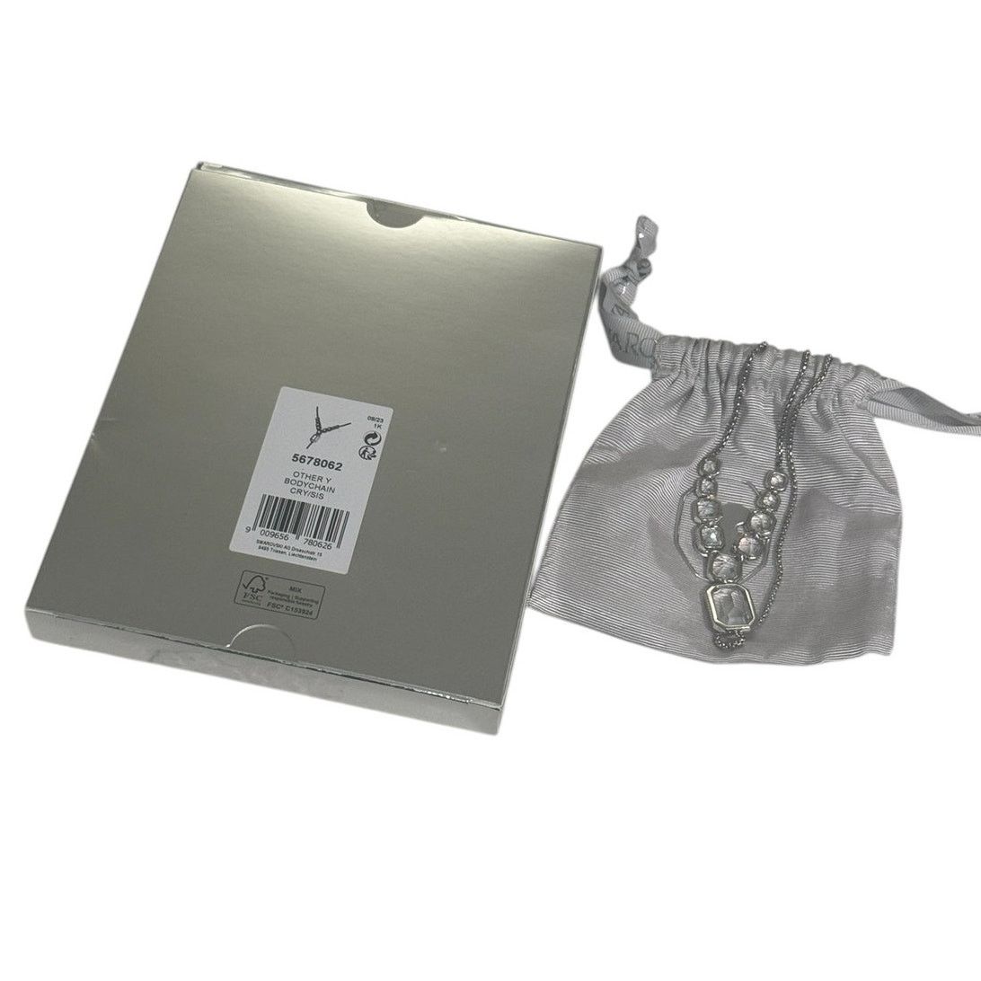 Swarovski Swarovski x Skims Y Body Chain (Silver) Size ONE SIZE - 1 Thumbnail