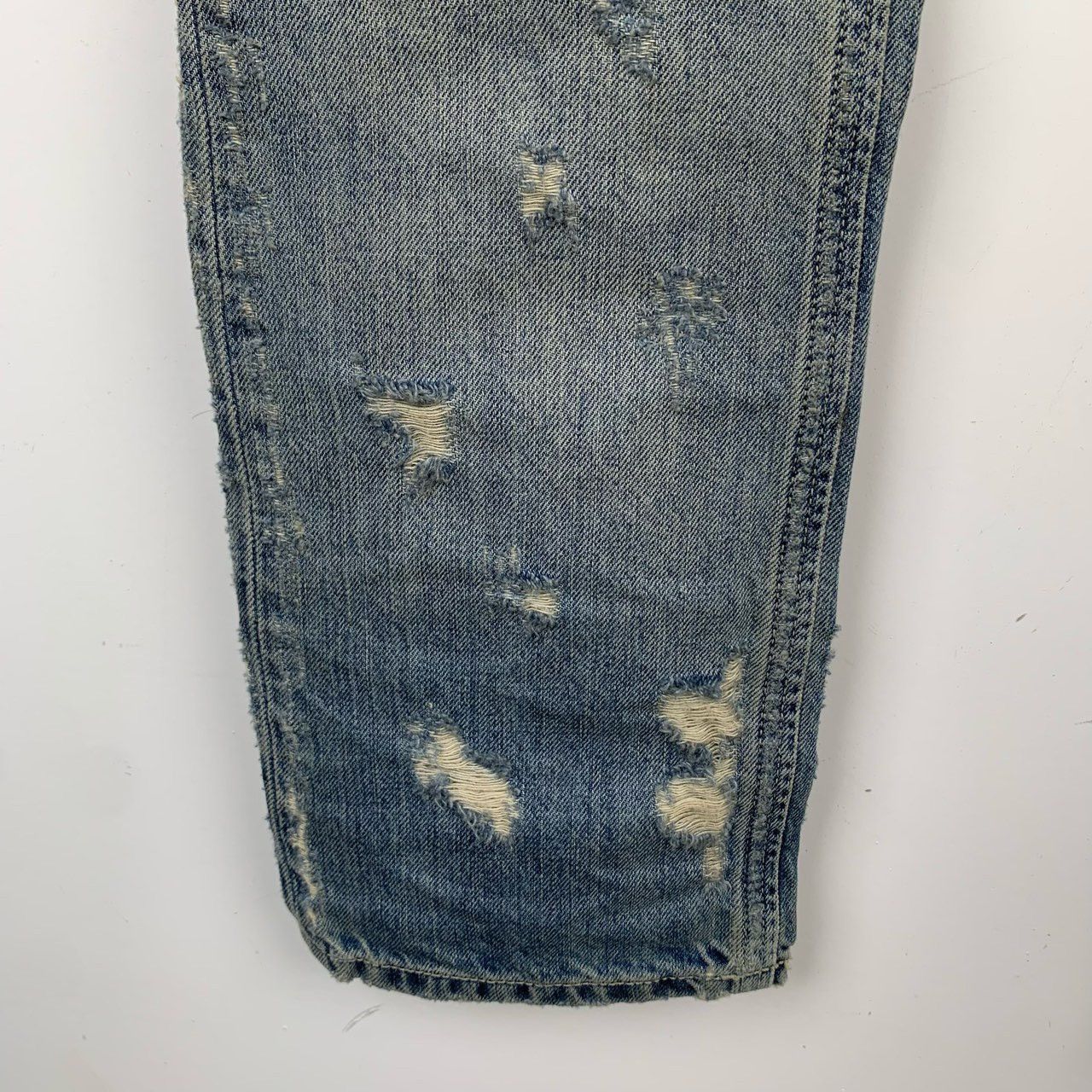 Diesel Diesel Light Blue Distressed Denim Pants K26WX Size US 29 - 5 Thumbnail
