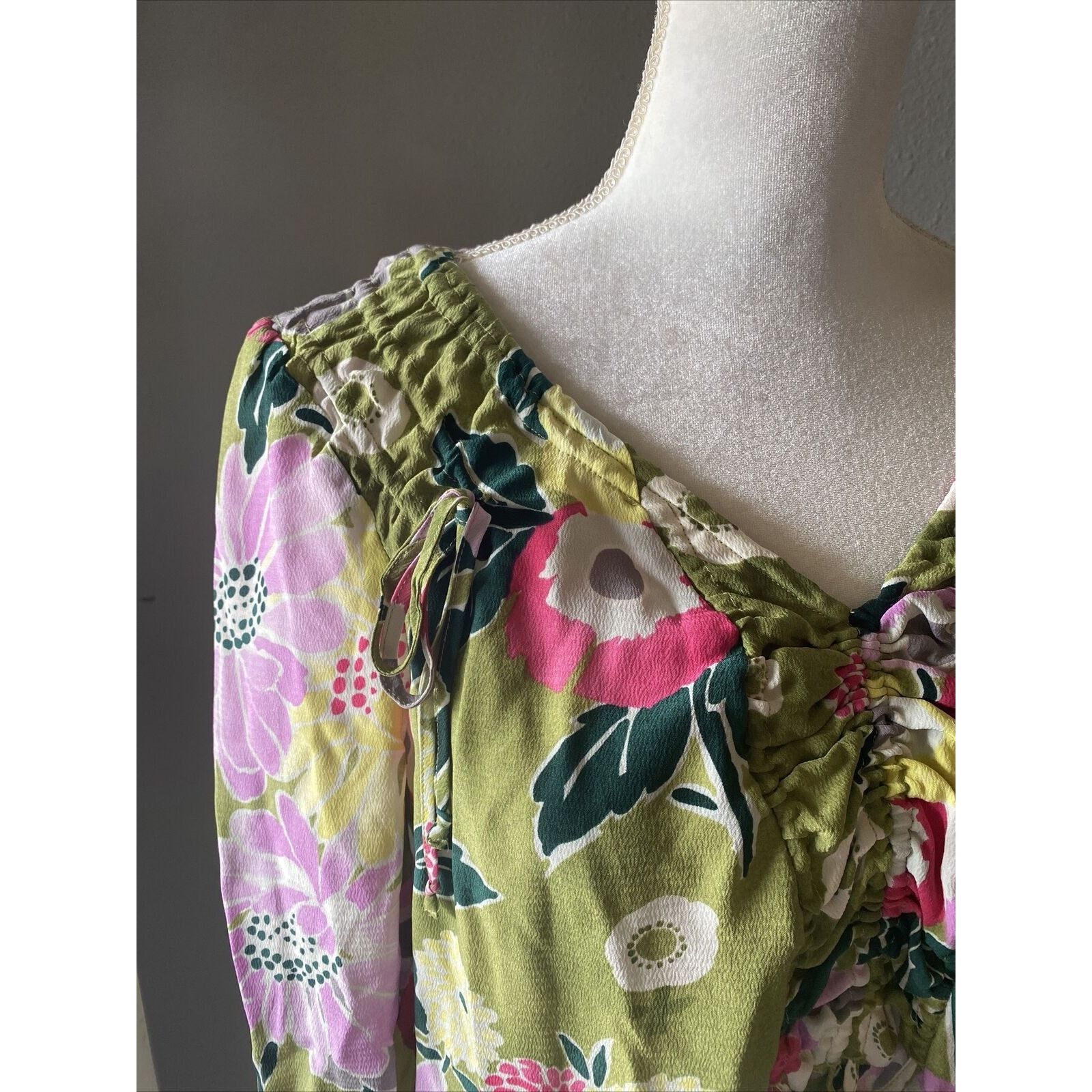 Anthropologie Leifsdottir Anthropologie Floral Patchwork Silk Blouse 6 Size M / US 6-8 / IT 42-44 - 4 Thumbnail