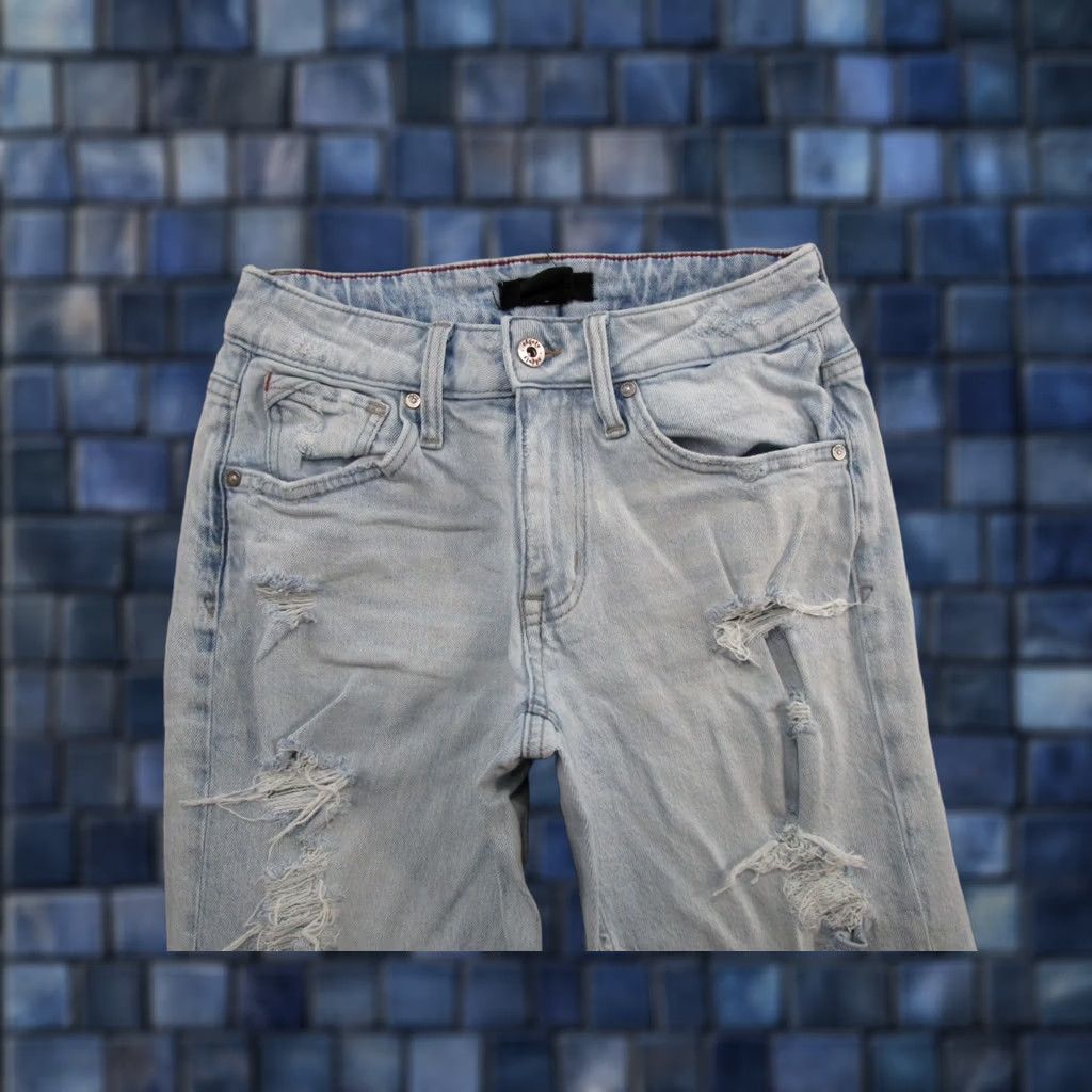 Vintage Maurices Boyfriend Womens 4 Blue Edgely Relaxed Crop Original Fit Mid Rise Size Distressed Size ONE SIZE - 1 Thumbnail