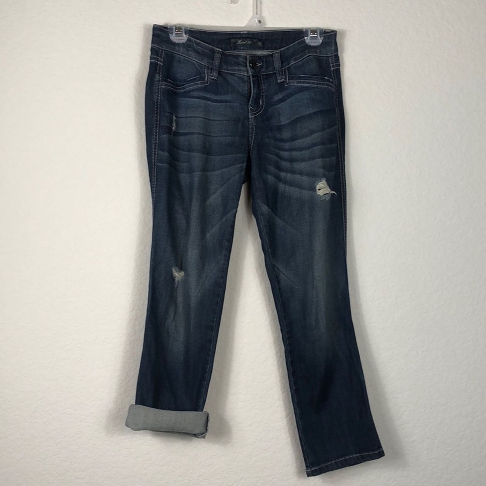 Other Level 99 distressed slouchy boyfriend jean cropped sz 26 Size 26" / US 2 / IT 38 - 1 Thumbnail
