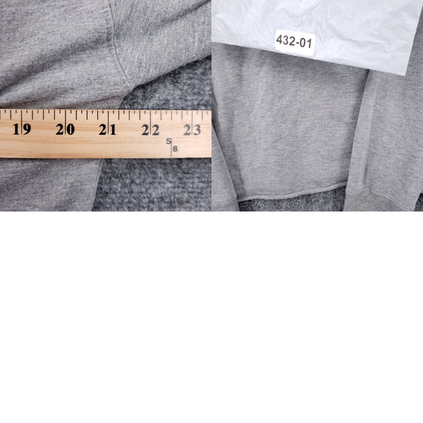 Vintage AR-33 Hoodie Womens L Gray Cropped Pullover Hooded Long Sleeve Athleisure Shirt Size L / US 10 / IT 46 - 9 Thumbnail