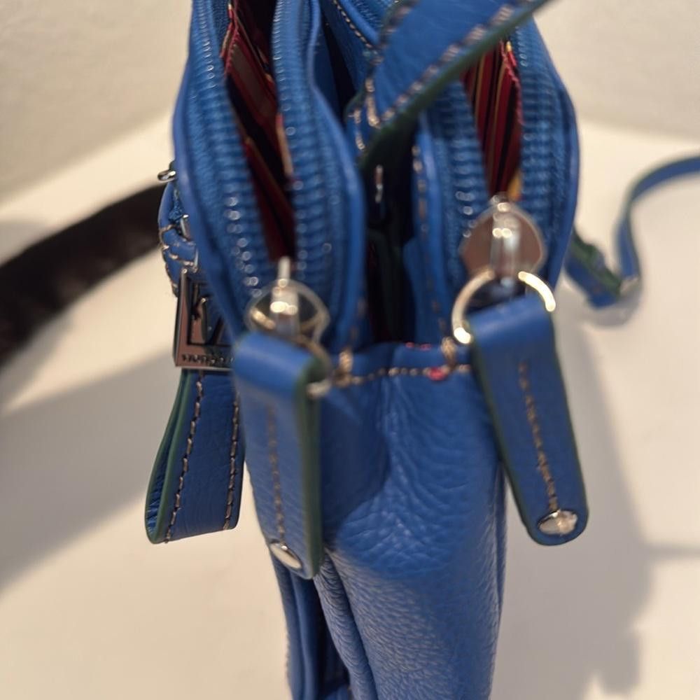 Designer Tignanello FUNCTIONISTA X-Body Leather Crossbody Royal Blue Size ONE SIZE - 9 Thumbnail