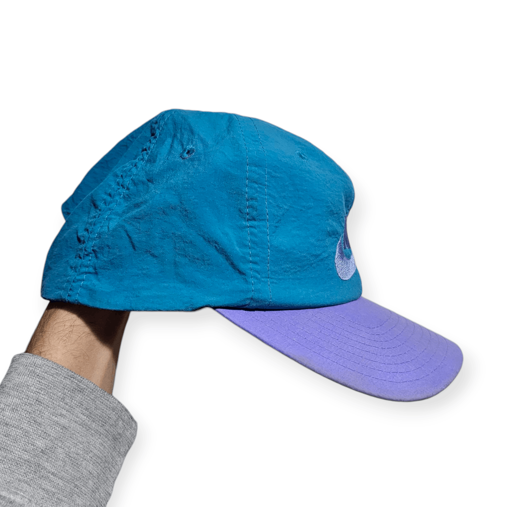 Nike Nike 80's Nylon Blue&Purple Hat Size ONE SIZE - 3 Thumbnail