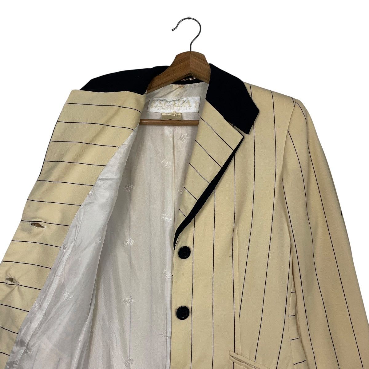Escada Escada By Margaretha Ley Stripe Wool Jacket Size M / US 6-8 / IT 42-44 - 10 Thumbnail