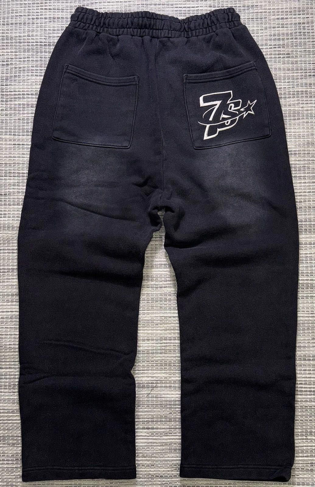 TRIPLE SEVENS Triple Sevens Black Allstar Football Sweats Size US 36 / EU 52 - 2 Thumbnail
