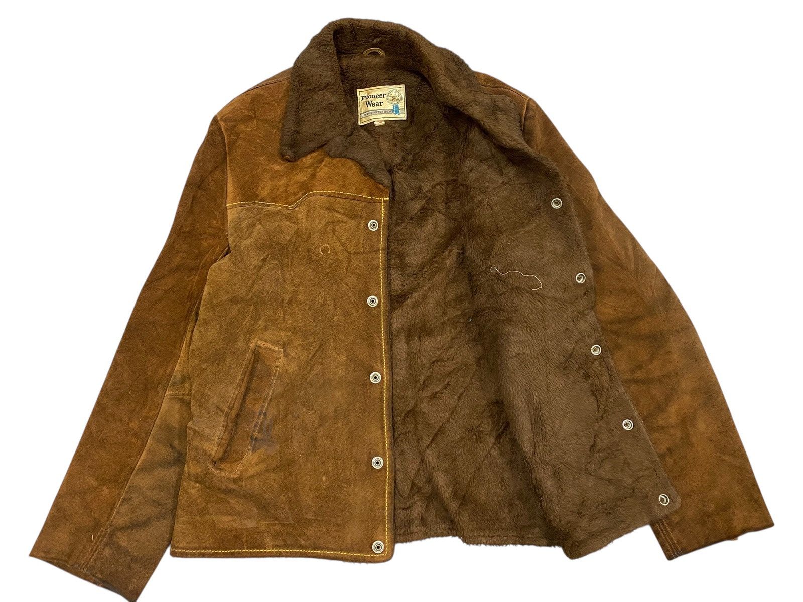 Vintage Vintage Pioneer Wear Suede Sherpa Jacket Western Rancher USA Size US M / EU 48-50 / 2 - 3 Thumbnail
