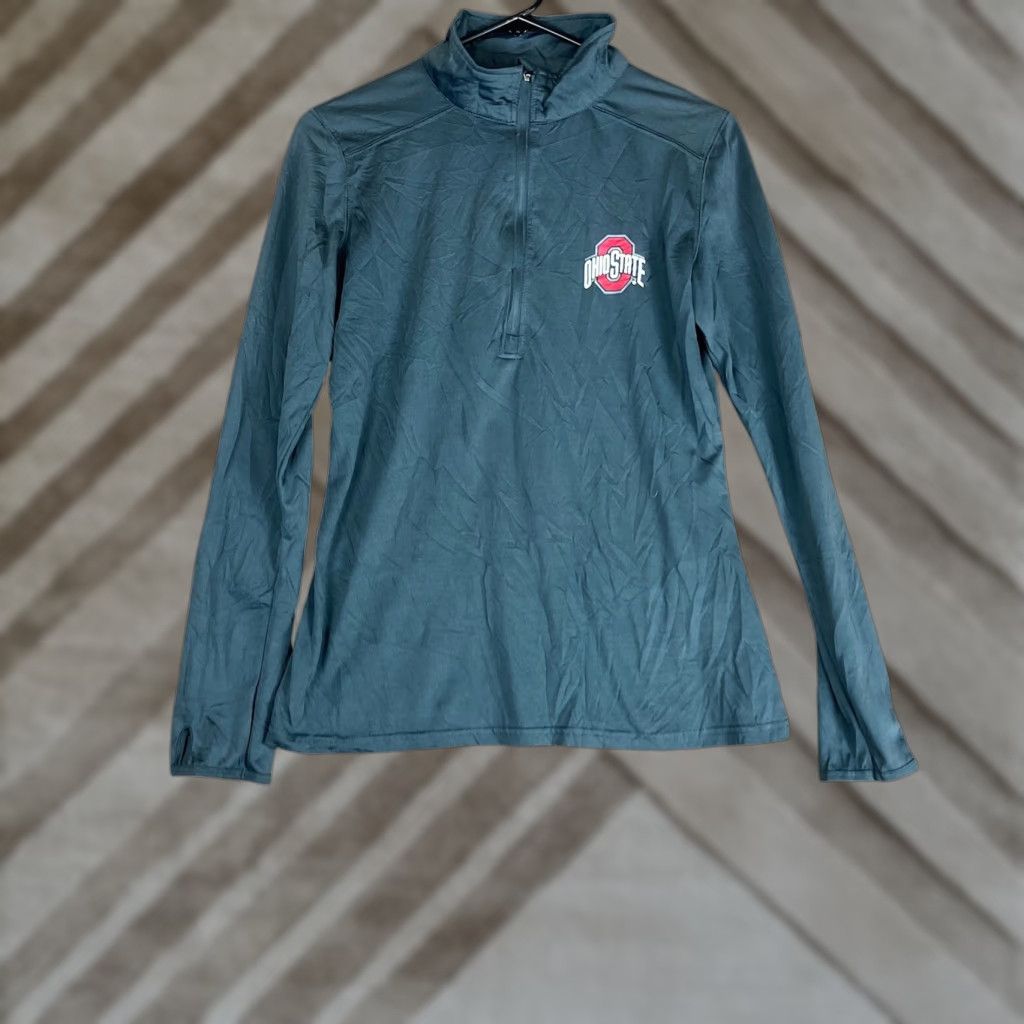 Vintage Ohio State Authentic Apparel Womens Sweatshirt Gray 1/4 Zip University Small S X-Small? Size S / US 4 / IT 40 - 1 Thumbnail