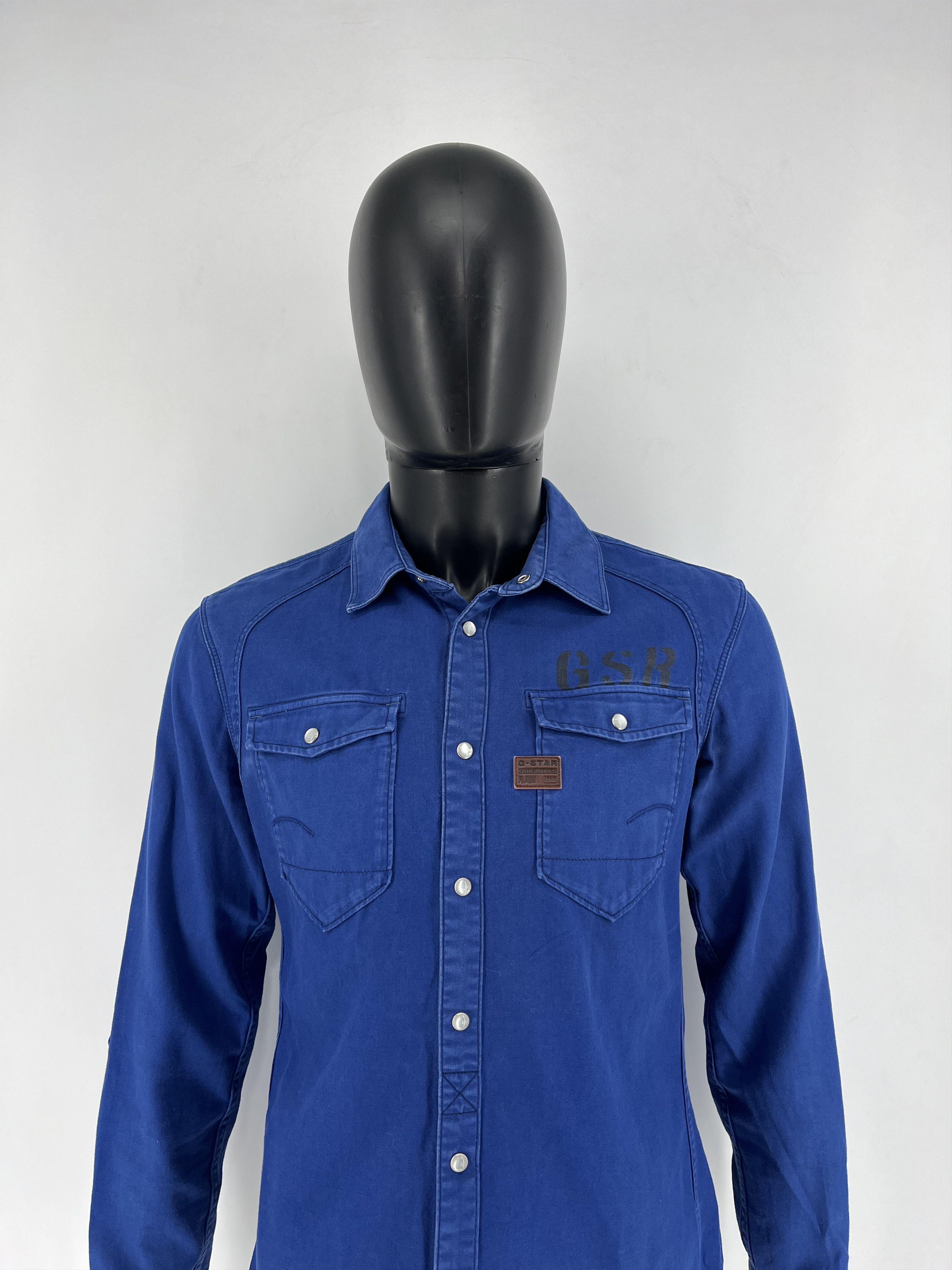 G-Star Vintage Y2K G Star Raw Men’s Navy Shirt With Big Logo Size US M / EU 48-50 / 2 - 1 Thumbnail