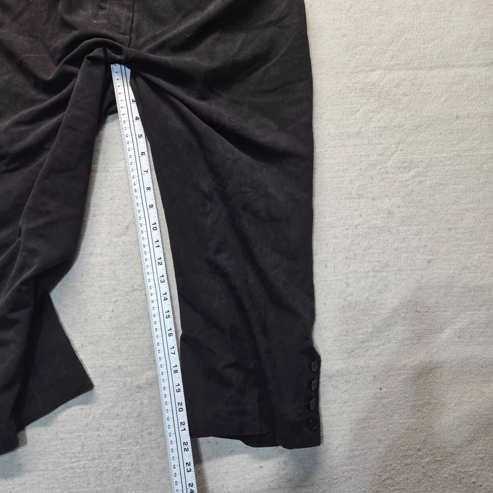 Vintage Larry Levine Pants Women Adult 16 Black Stretch Casual Slacks Size 38" / US 16 / IT 52 - 6 Thumbnail
