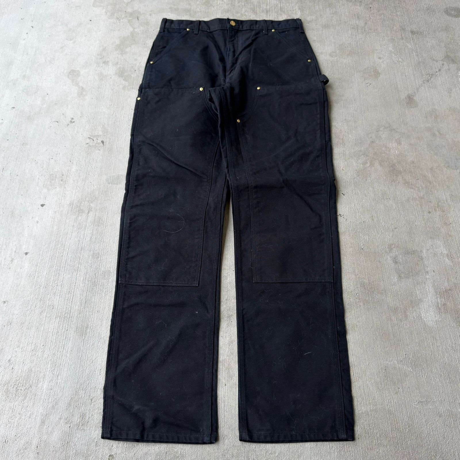Carhartt × Vintage Carhartt black double knee work wear carpenter pants Size US 33 - 1 Thumbnail