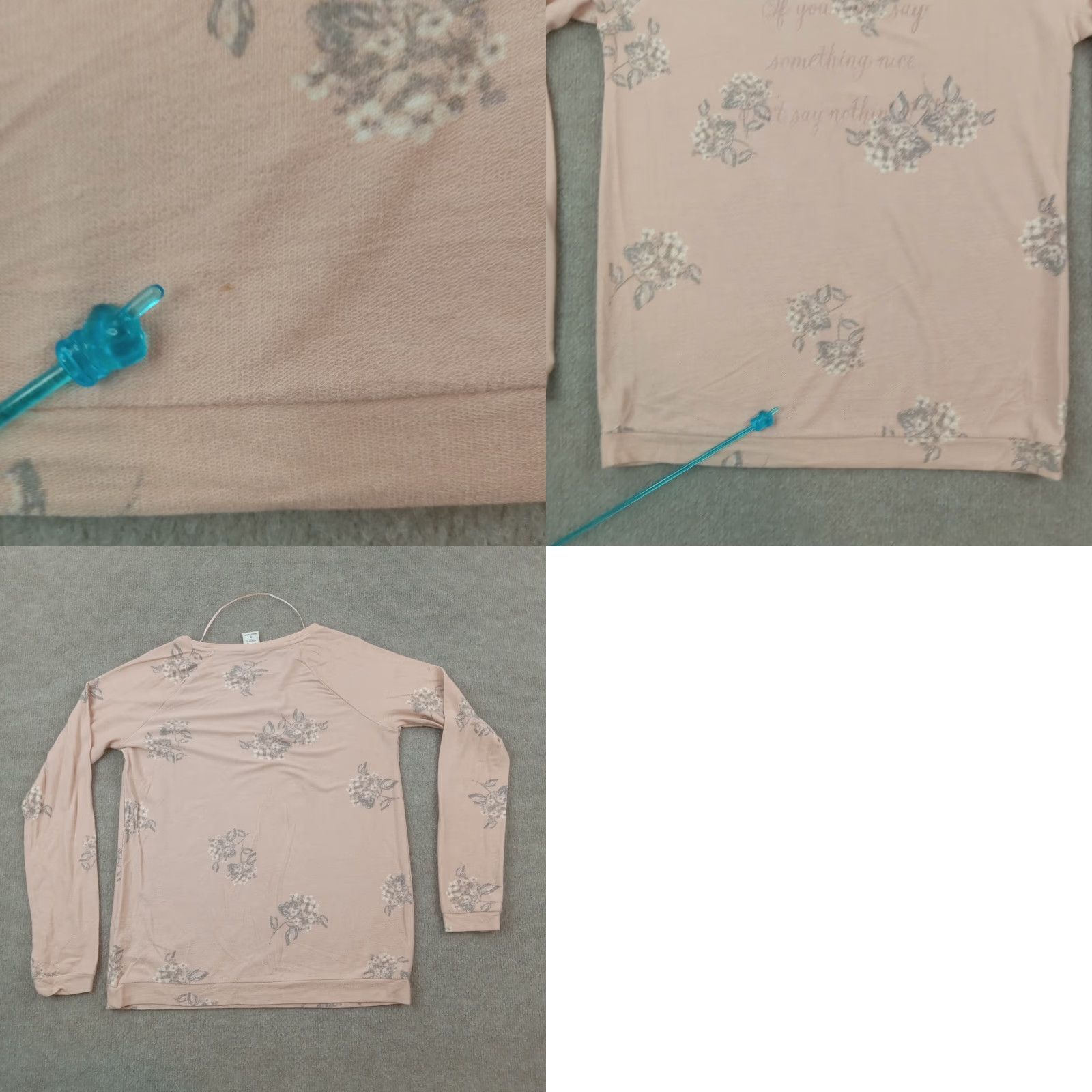 Disney Disney Lauren Conrad Pink Floral Long Sleeve Stretch Top Womens Small Size S / US 4 / IT 40 - 8 Thumbnail