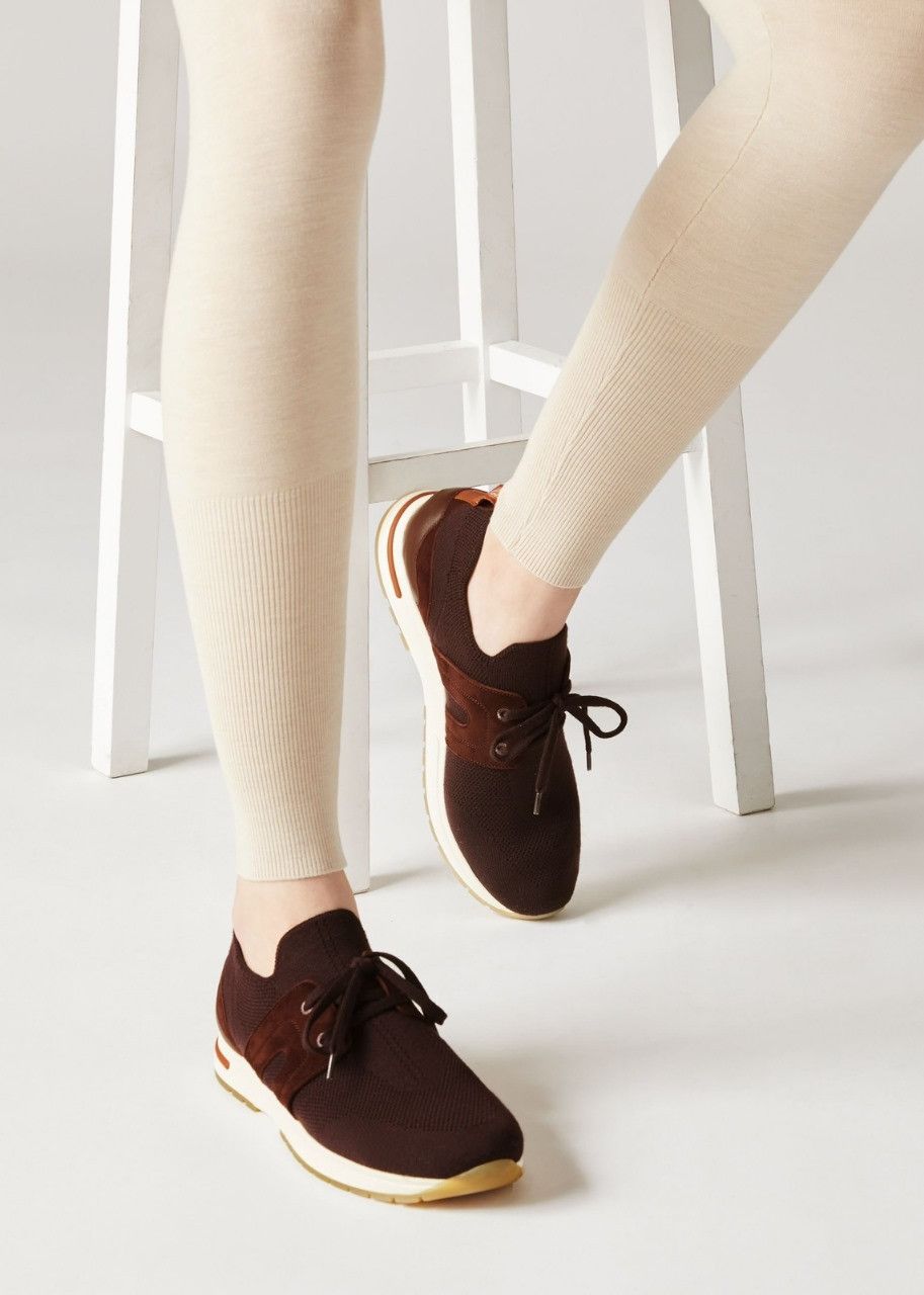 image of Loro Piana O1Srvl11E0424 Sneakers In Chocolate, Women's (Size 9)