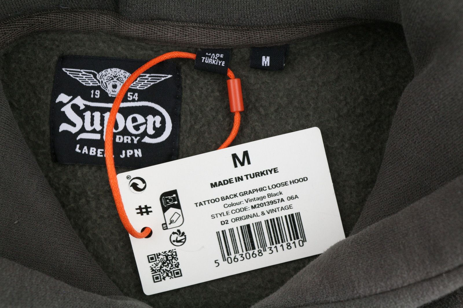 Superdry TATTOO BACK M Grey Kangaroo Hoodie 87127 Size US M / EU 48-50 / 2 - 6 Thumbnail