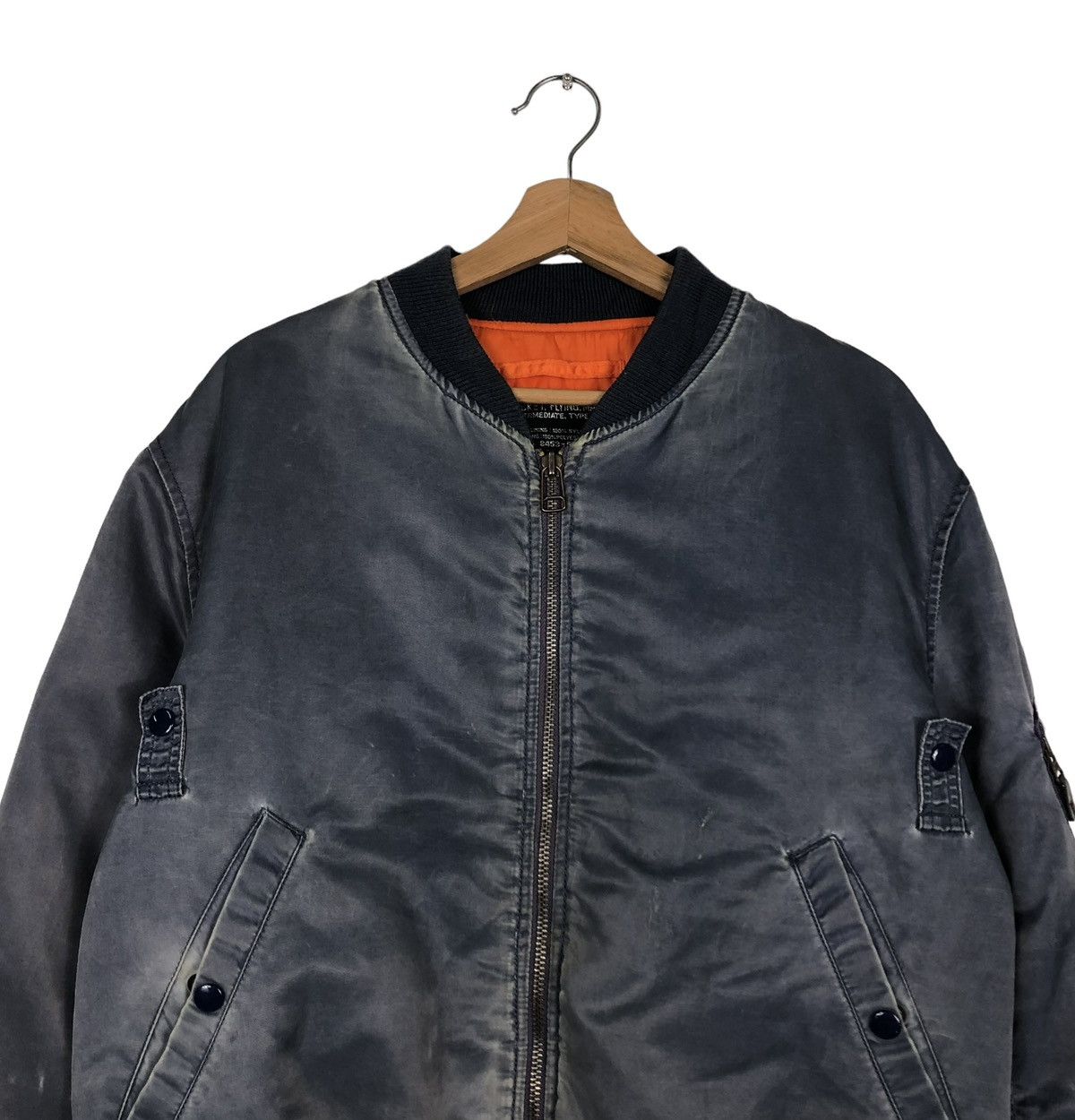 Vintage 🔥VINTAGE MA-1 BOMBER JACKET U.S. AIR FORCE RIOT RIOT ARMY Size US L / EU 52-54 / 3 - 3 Thumbnail