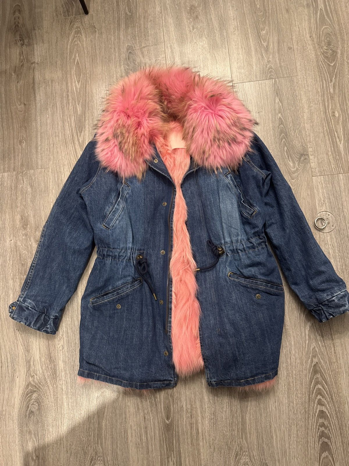 Other Genuine rabbit fur denim jacket Size M / US 6-8 / IT 42-44 - 2 Thumbnail