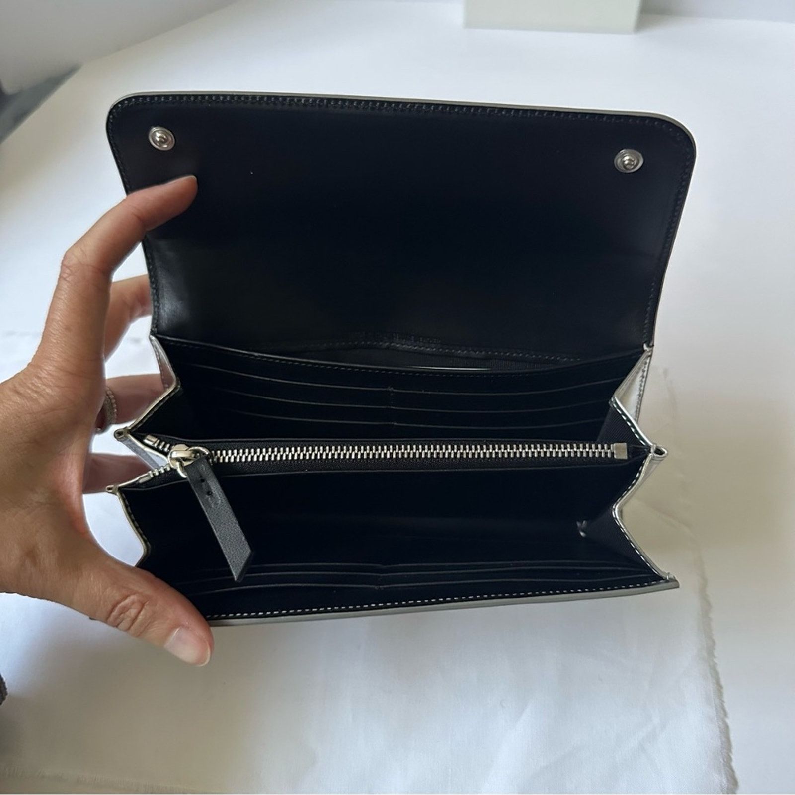 Maison Margiela MM11 Mirror Leather Four-Stitch Long Wallet SS17 Metallic Size ONE SIZE - 3 Thumbnail