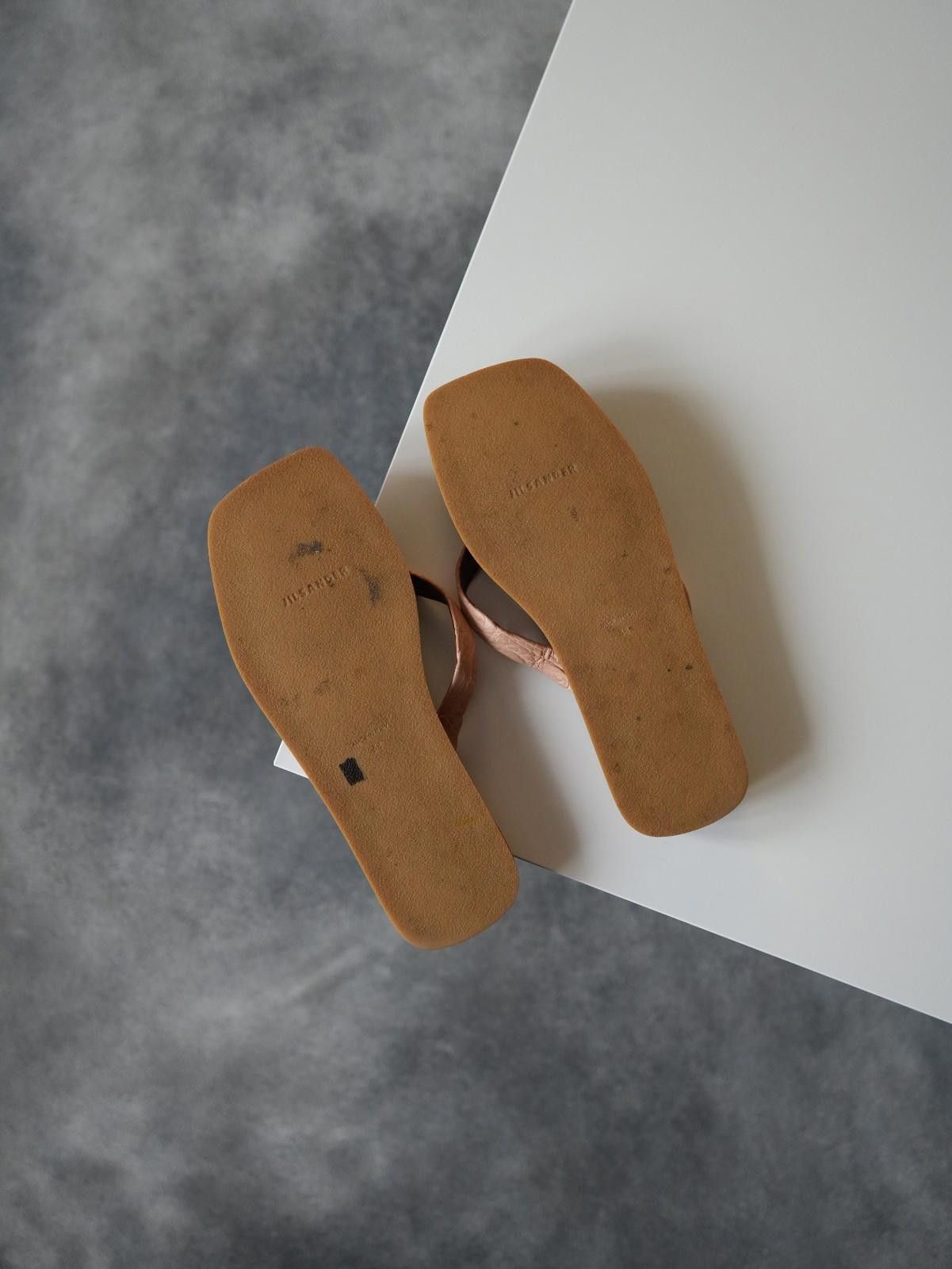 Jil Sander Jil Sander Crocodile Leather Square-Toe Thong Sandals Size US 5 / IT 35 - 9 Thumbnail