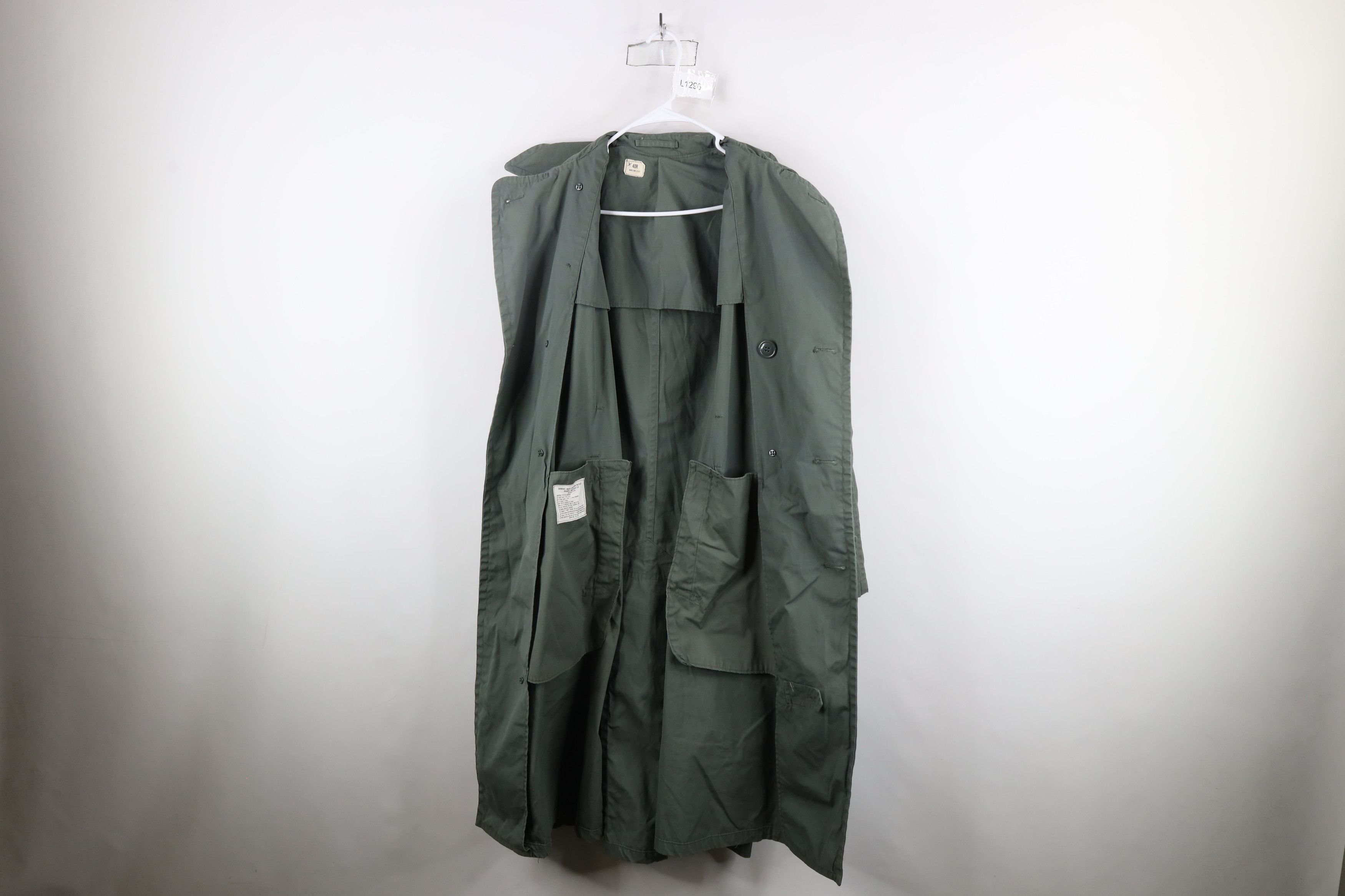 Vintage Vintage 70s Vietnam War 274 Green Raincoat Trench Coat USA Size US L / EU 52-54 / 3 - 12 Thumbnail