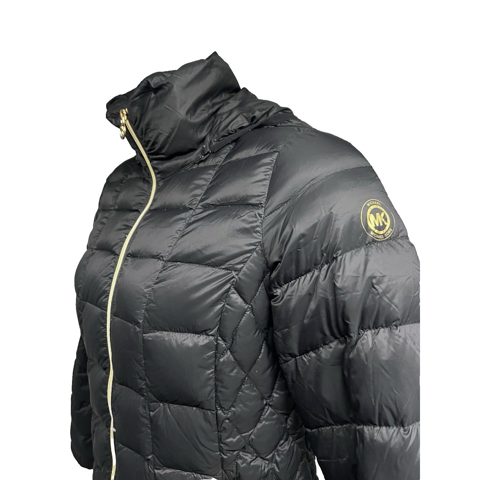 Michael Kors Michael Kors Black Down Zip Up Puffer Hooded Jacket Medium Size M / US 6-8 / IT 42-44 - 7 Thumbnail