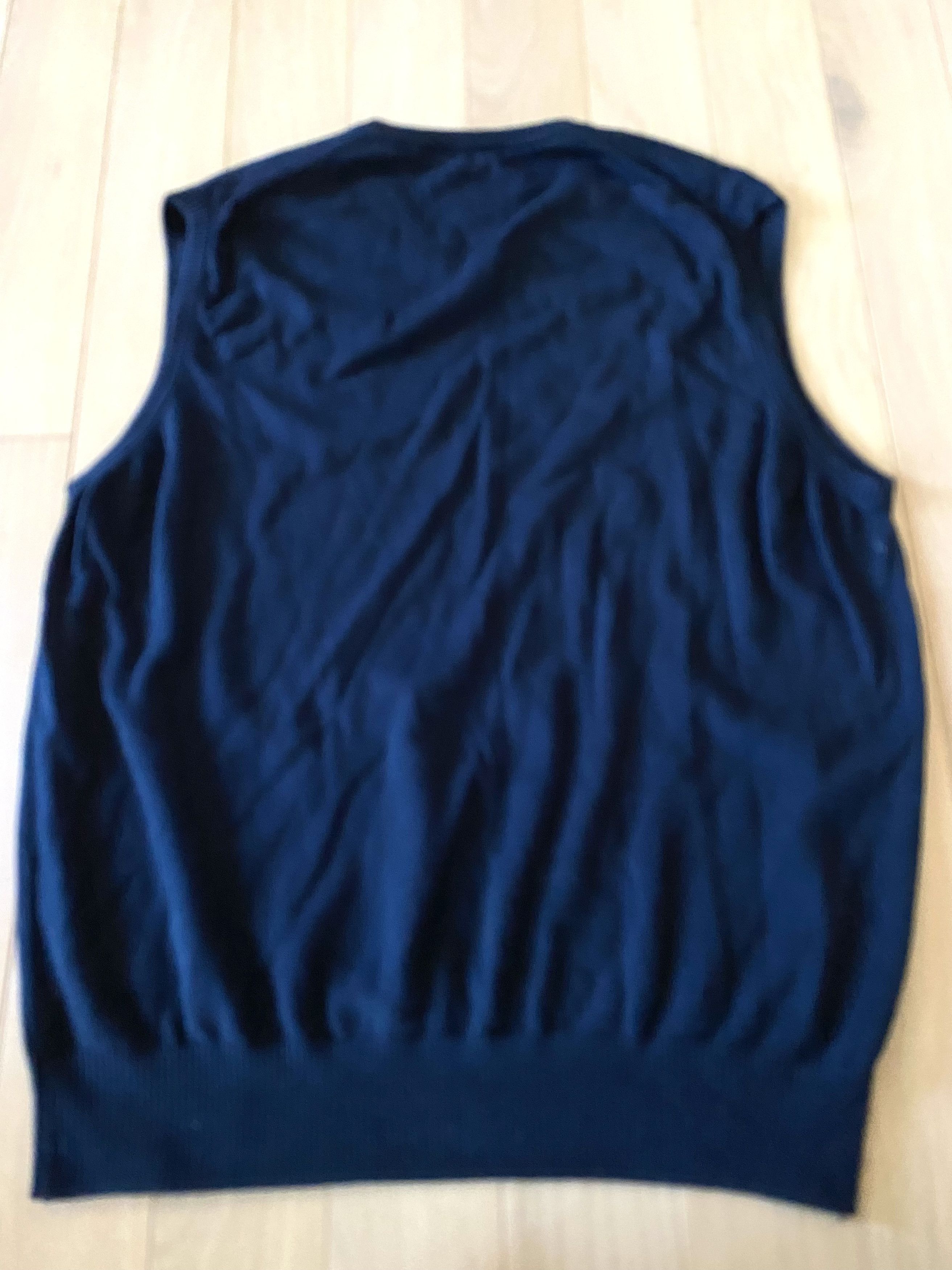 Gran Sasso Loose fiiting navy cotton knit vest Size US XL / EU 56 / 4 - 2 Thumbnail