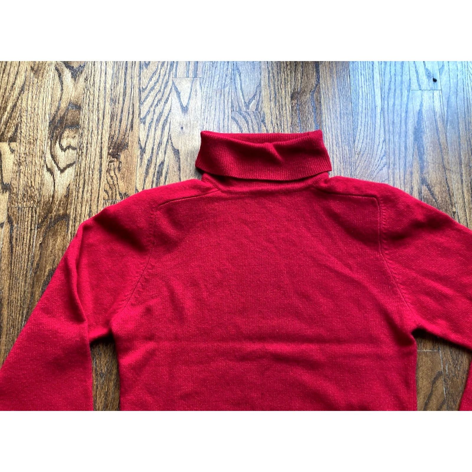 Vintage VINTAGE L.L. Bean Sweater Womens Size M Wool Turtleneck Red Knit Padded Pullover Long Sleeve Shoulder Pads Merchants Allowance: None Size M / US 6-8 / IT 42-44 - 4 Thumbnail