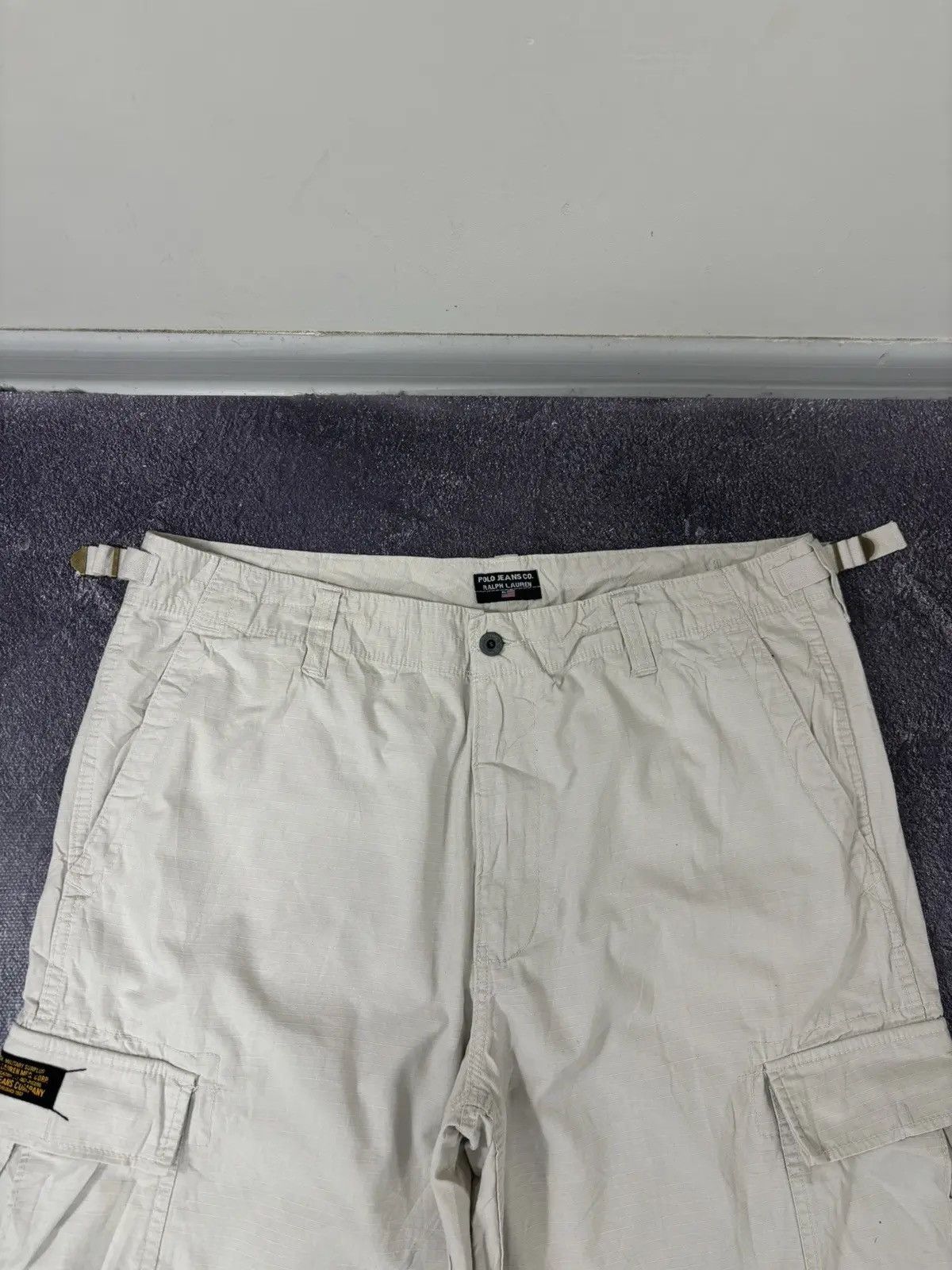 Polo Ralph Lauren × Ralph Lauren × Vintage Vintage Polo Jeans Ralph Lauren Utility Baggy Cargo Shorts Size US 38 / EU 54 - 6 Thumbnail