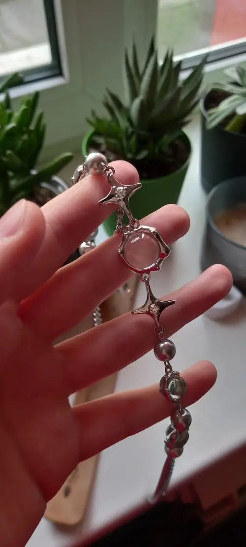 VIBE Electro Chain Crystal Stone Shiny Abstract Star Pop Choker Size ONE SIZE - 4 Thumbnail