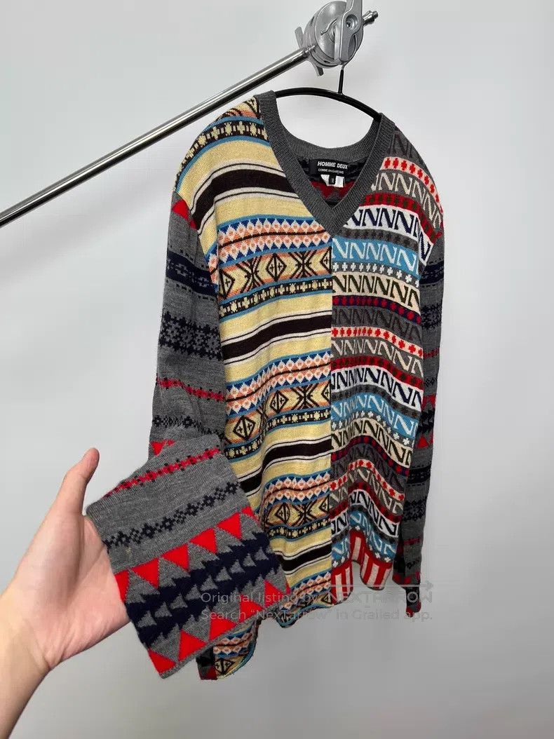 Comme des Garcons Comme des Garcons Christmas style patched knitted wool swe Size M / US 6-8 / IT 42-44 - 4 Thumbnail