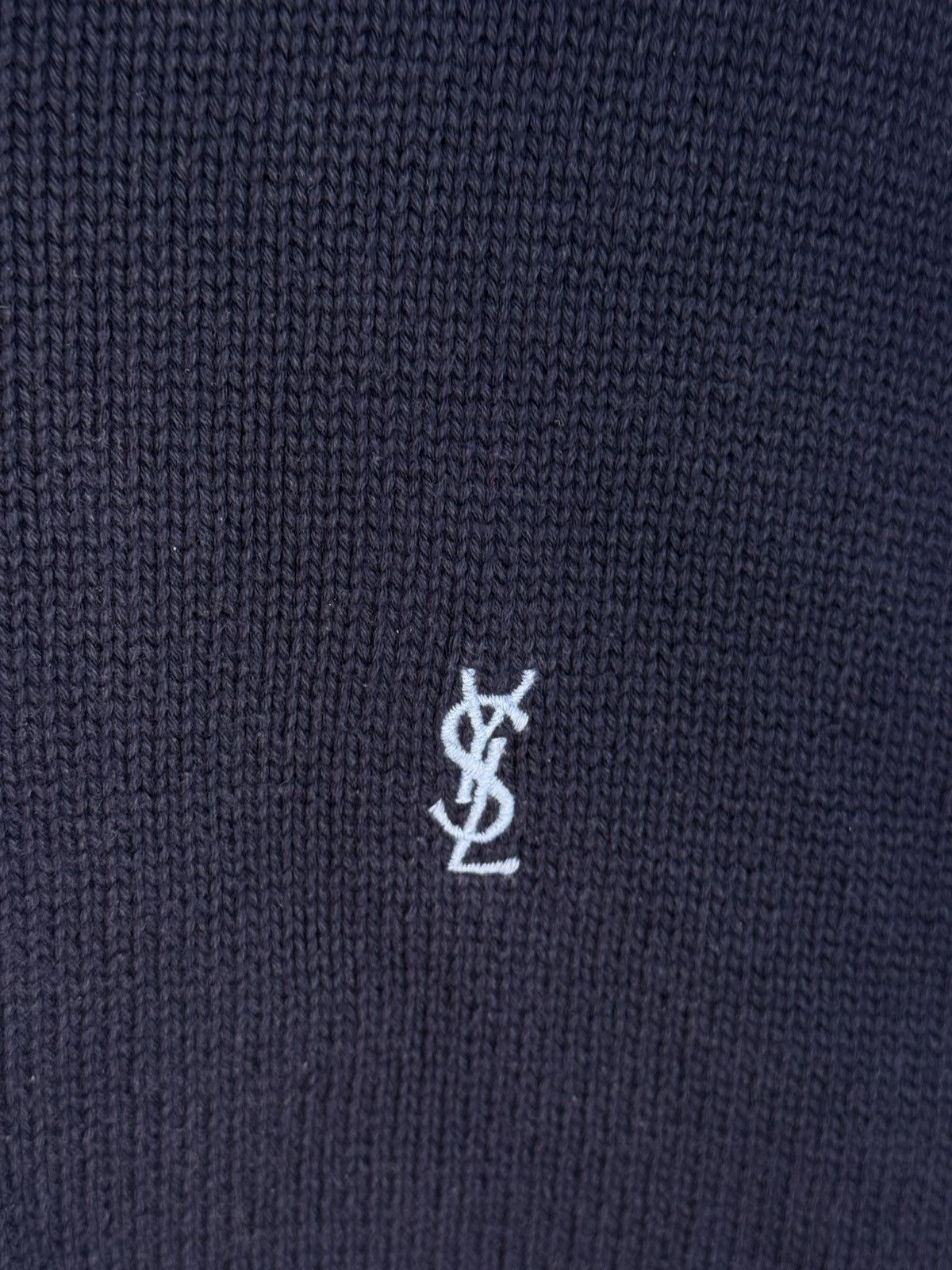 Yves Saint Laurent Navy YSL Sweater Knit Vintage Sweatshirt y2k crewneck Size US S / EU 44-46 / 1 - 3 Thumbnail