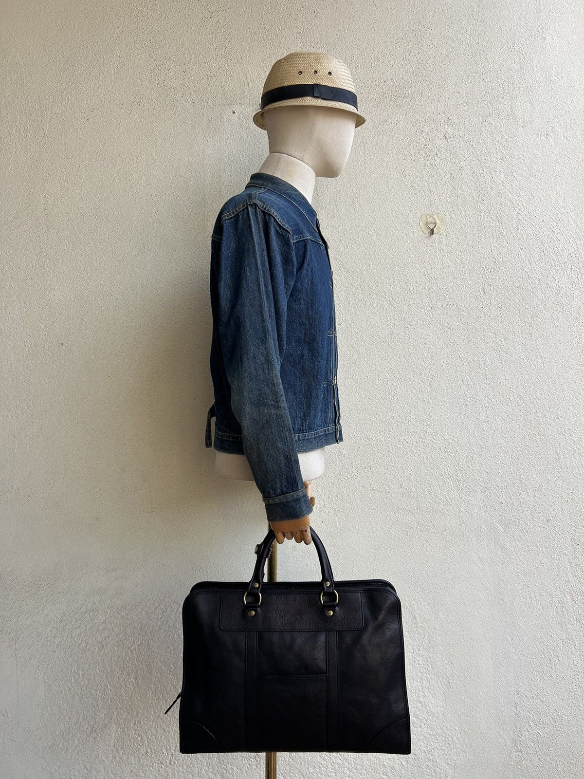 Leather Vintage Porter By Yoshida Black Leather Bag Size ONE SIZE - 4 Thumbnail