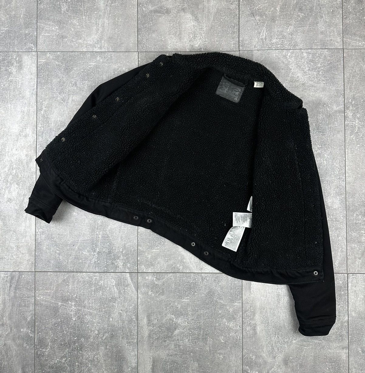 Levi's Levis Denim Sherpa Trucker Black Label Jacket Size XS / US 0-2 / IT 36-38 - 10 Thumbnail
