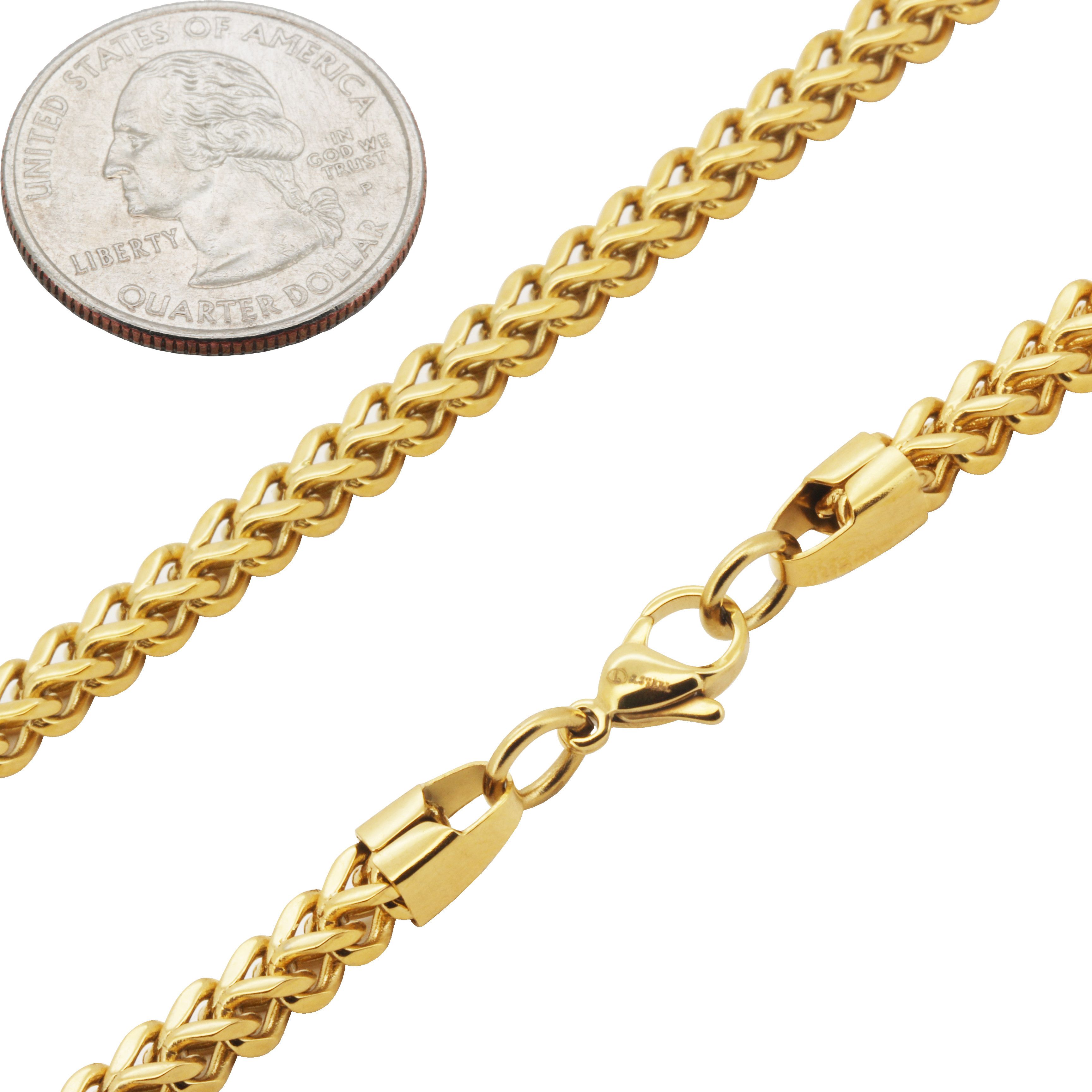 Other 316L SS 18k GP 4mm Franco Chain Necklace 24” Size ONE SIZE - 2 Thumbnail