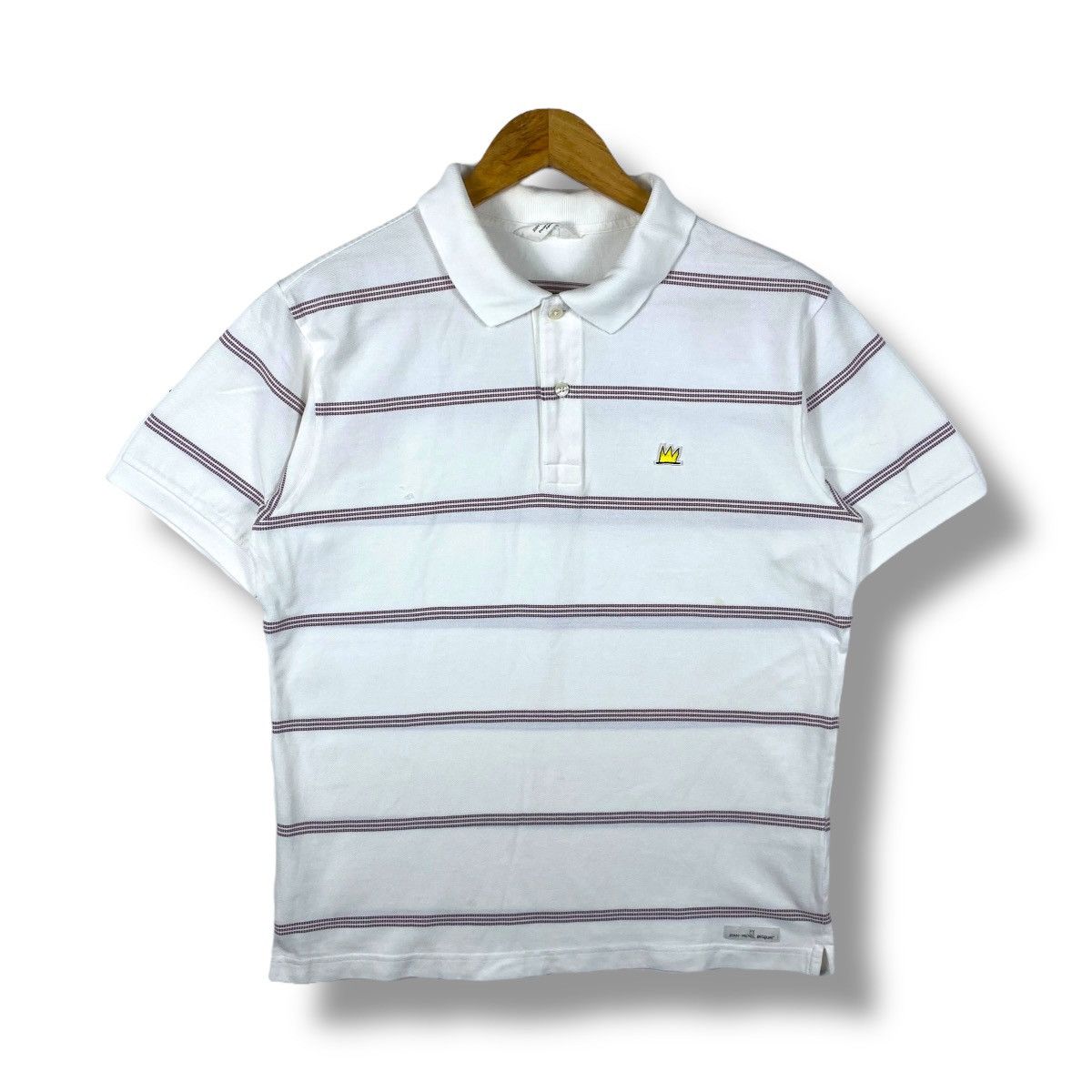 Jean-Michel Basquiat Vintage 00's JEAN-MICHEL BASQUIAT Small Logo Striped Polo Size US M / EU 48-50 / 2 - 1 Thumbnail