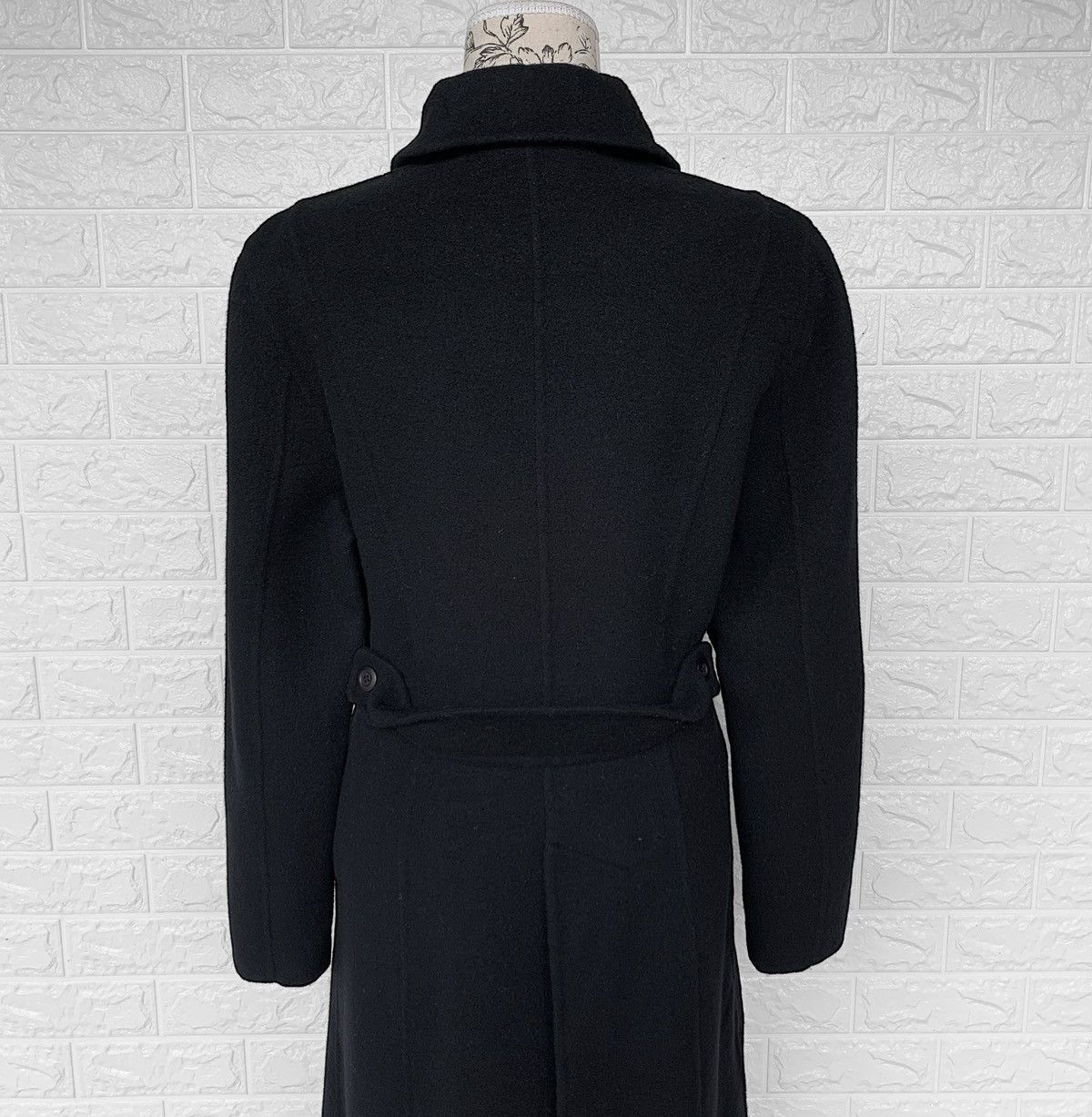 Tsumori Chisato ISSEY MIYAKE DOUBLE BREASTED WOOL DRESS COAT BLACK Size M / US 6-8 / IT 42-44 - 12 Thumbnail