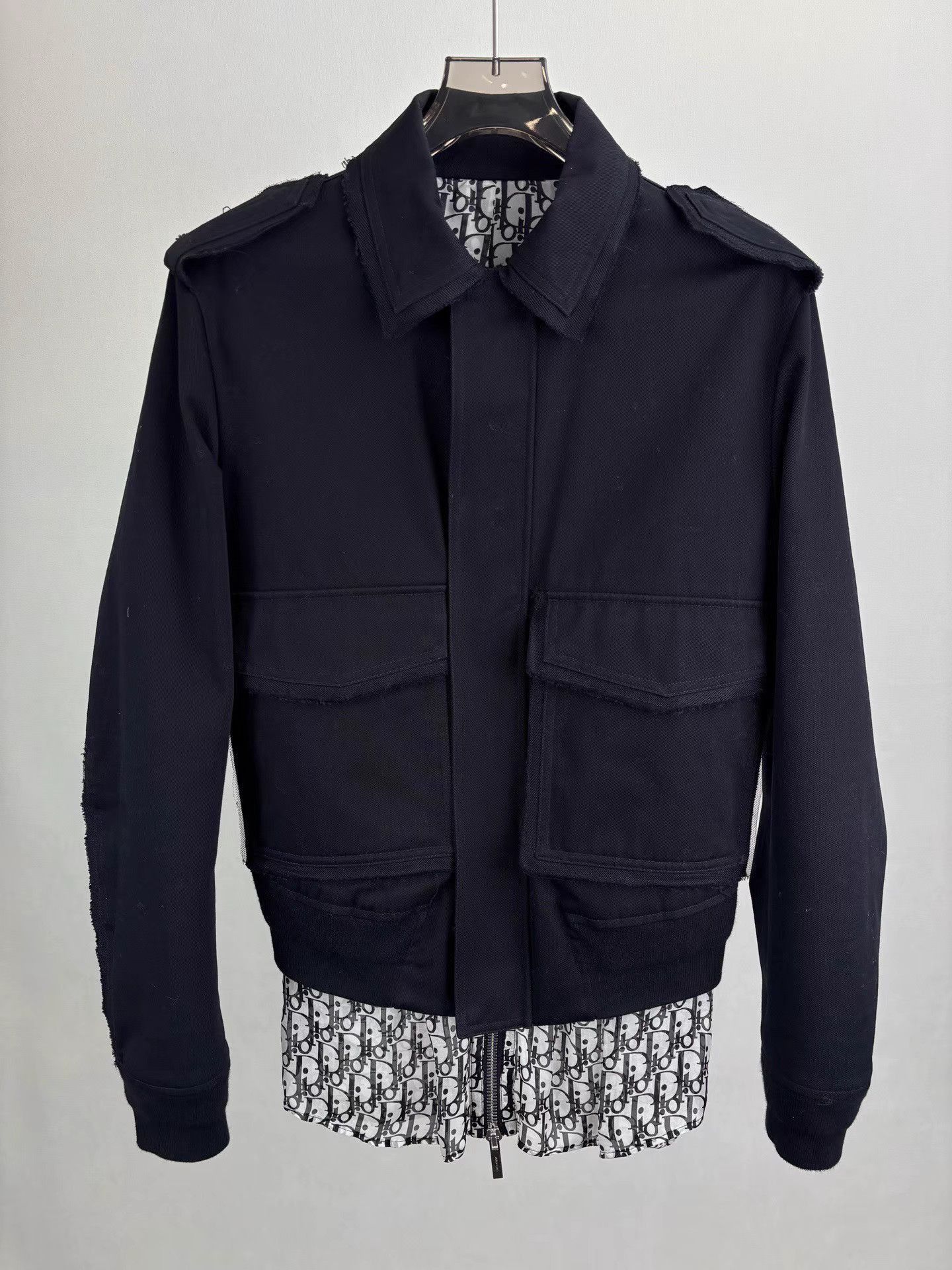 Dior Black Utility Bomber Jacket with Cargo Pockets Size US M / EU 48-50 / 2 - 1 Thumbnail