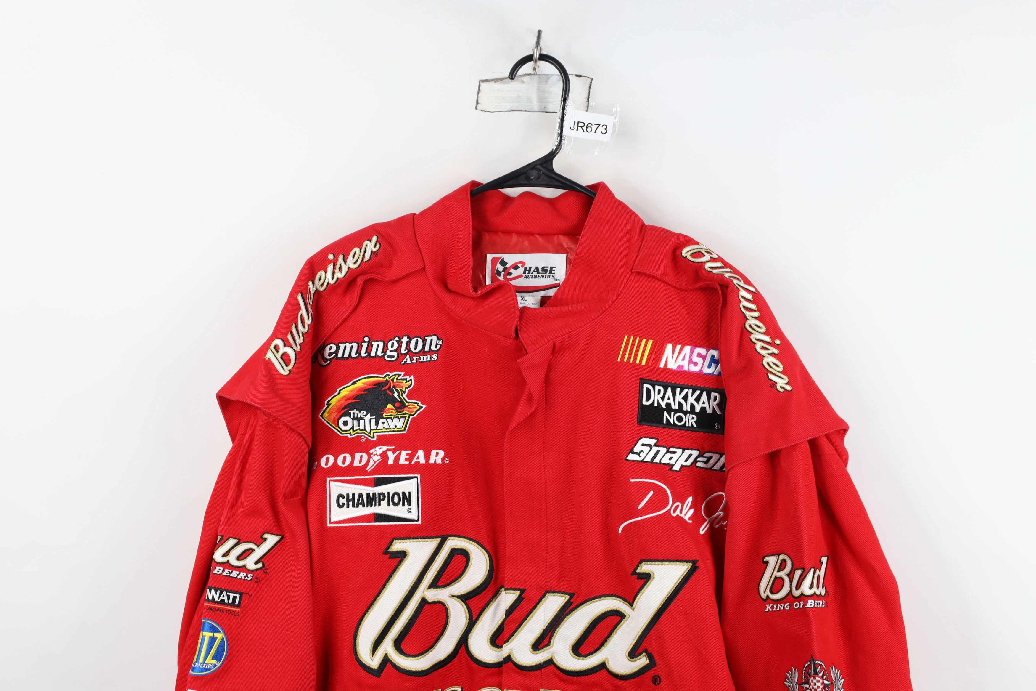 Vintage Deadstock Vintage NASCAR Jr Budweiser Pit Crew Jacket Red Size US XL / EU 56 / 4 - 2 Thumbnail