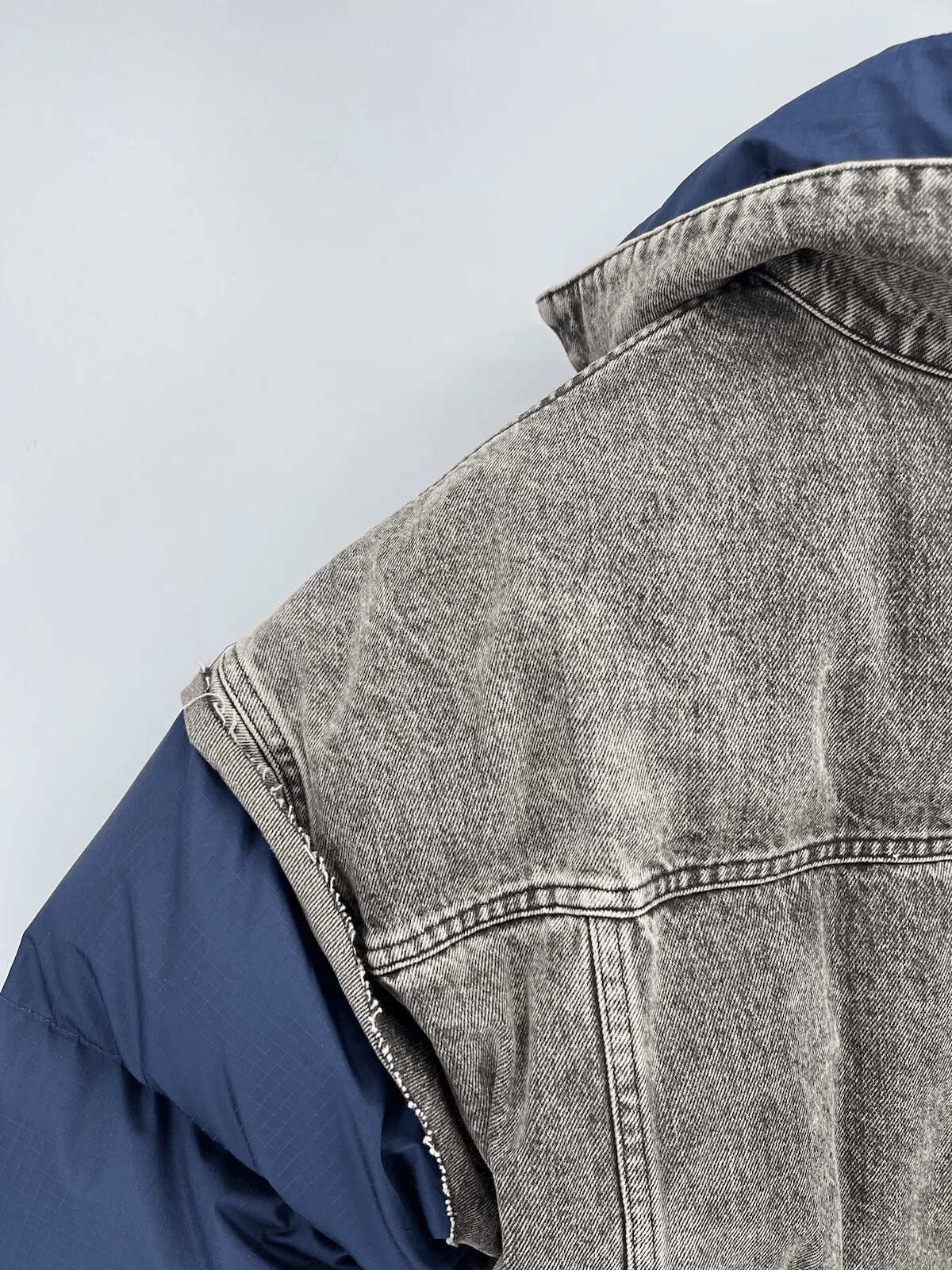 Balenciaga Balenciaga Denim Down Hybrid Jacket, EU 48 Mens Size US M / EU 48-50 / 2 - 12 Thumbnail