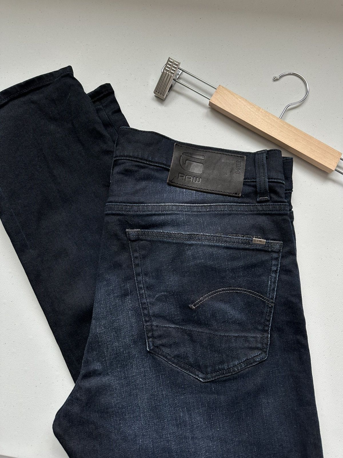 G-Star × Japanese Brand × Jean G Star Raw 3301 Slim Denim Jeans Size US 34 / EU 50 - 8 Thumbnail