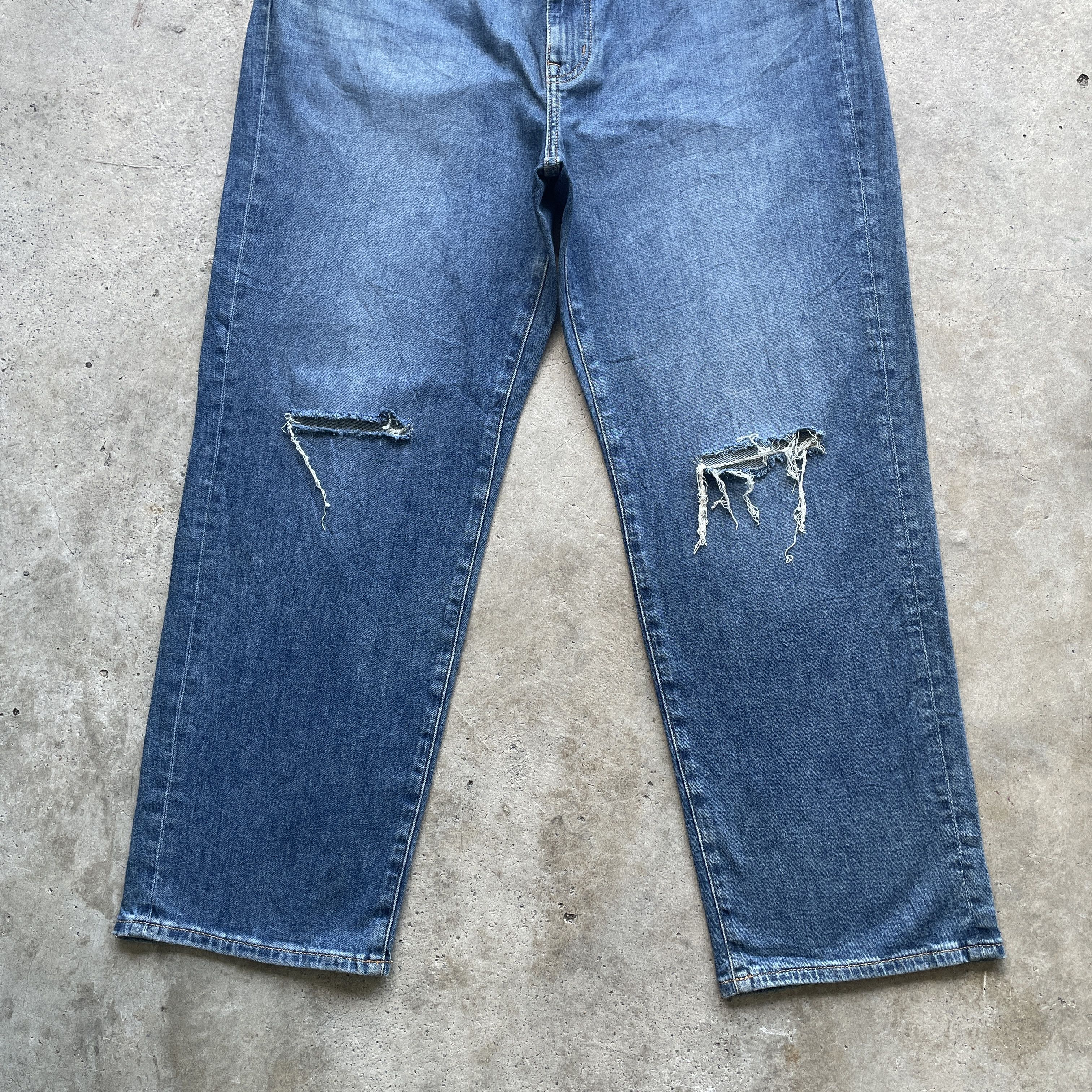 VINTAGE JAPANESE BRAND JEANS DISTRESSED DENIM PANTS W38x27.5