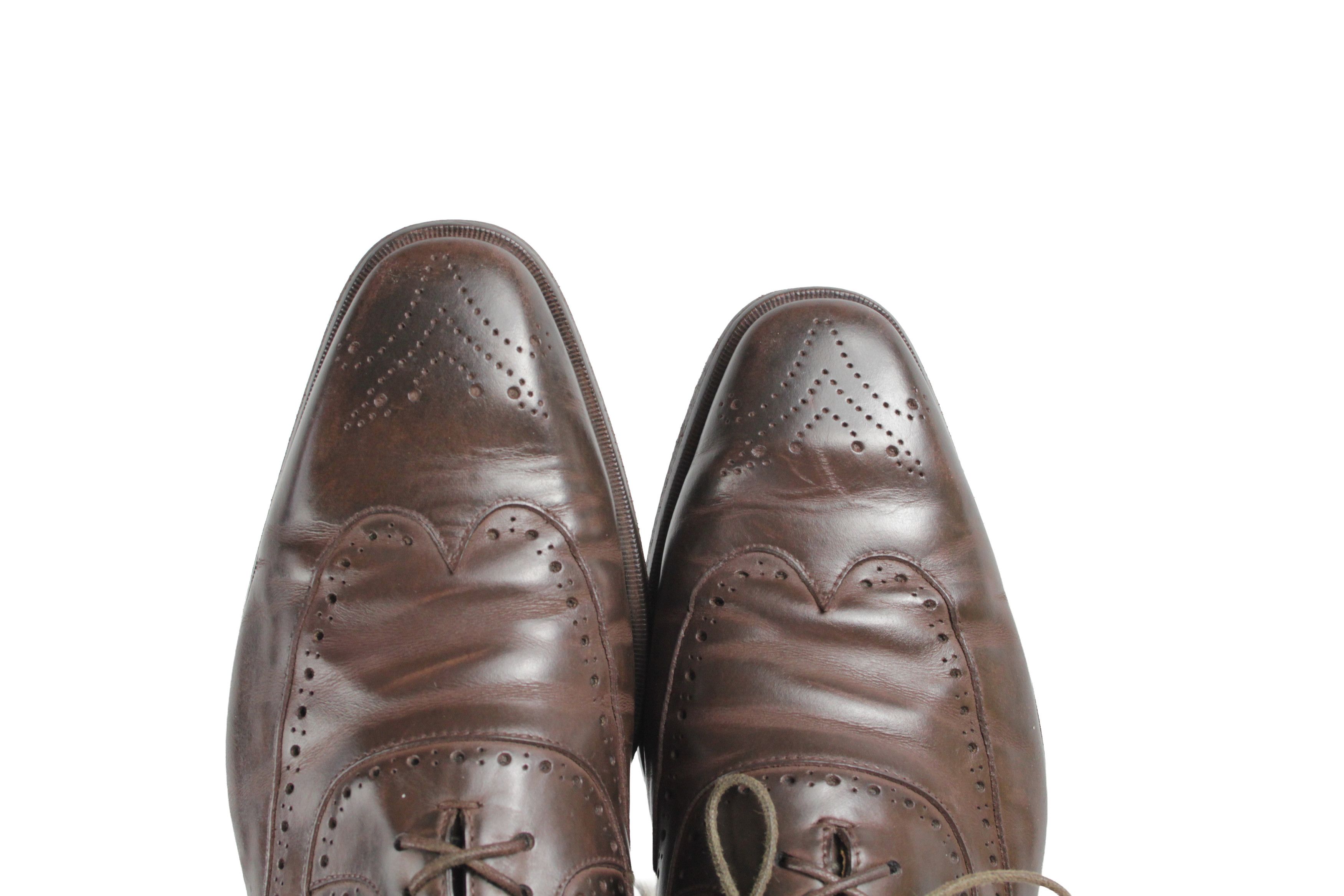 Doucal's Perforated Brogue Oxford Shoes Size US 10 / EU 43 - 6 Thumbnail